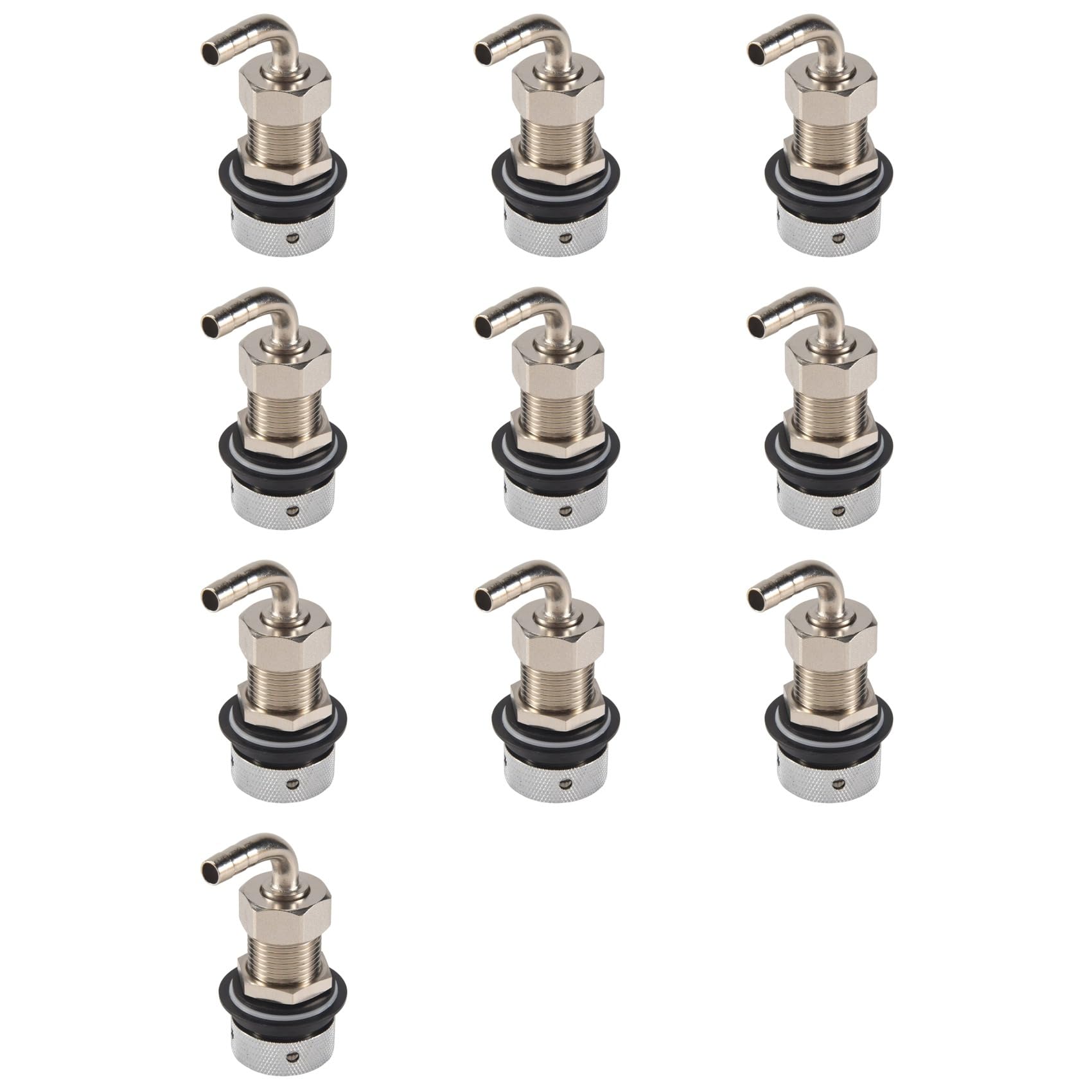 Hndhbfgrt 10X Beer Tap Faucet Shank with 8mm Barber Elbow, Chrome Plate Brass Shank G5/8