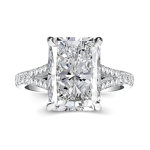 3.5CT Radiant Cut CZ Ring