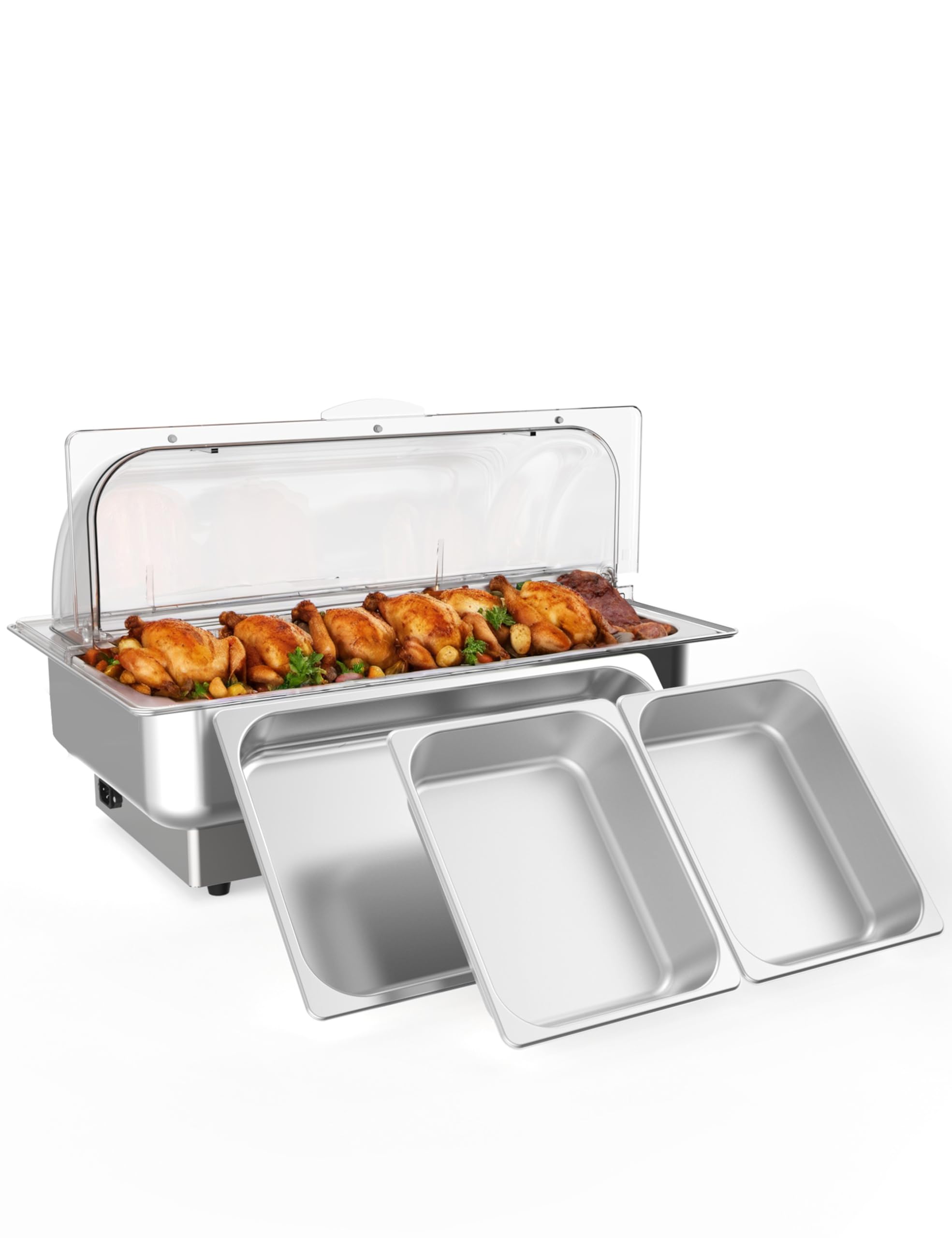 Plats rectangulaires électriques en acier inoxydable 2.7L de qualité supérieure