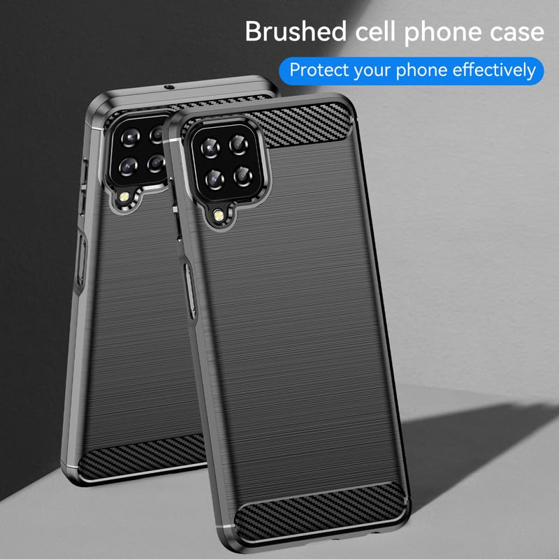 Image of Hybrid Carbon Fiber Back Case for Samsung Galaxy A22 /M32 /F22 /M22 /M32 Prime (Black)