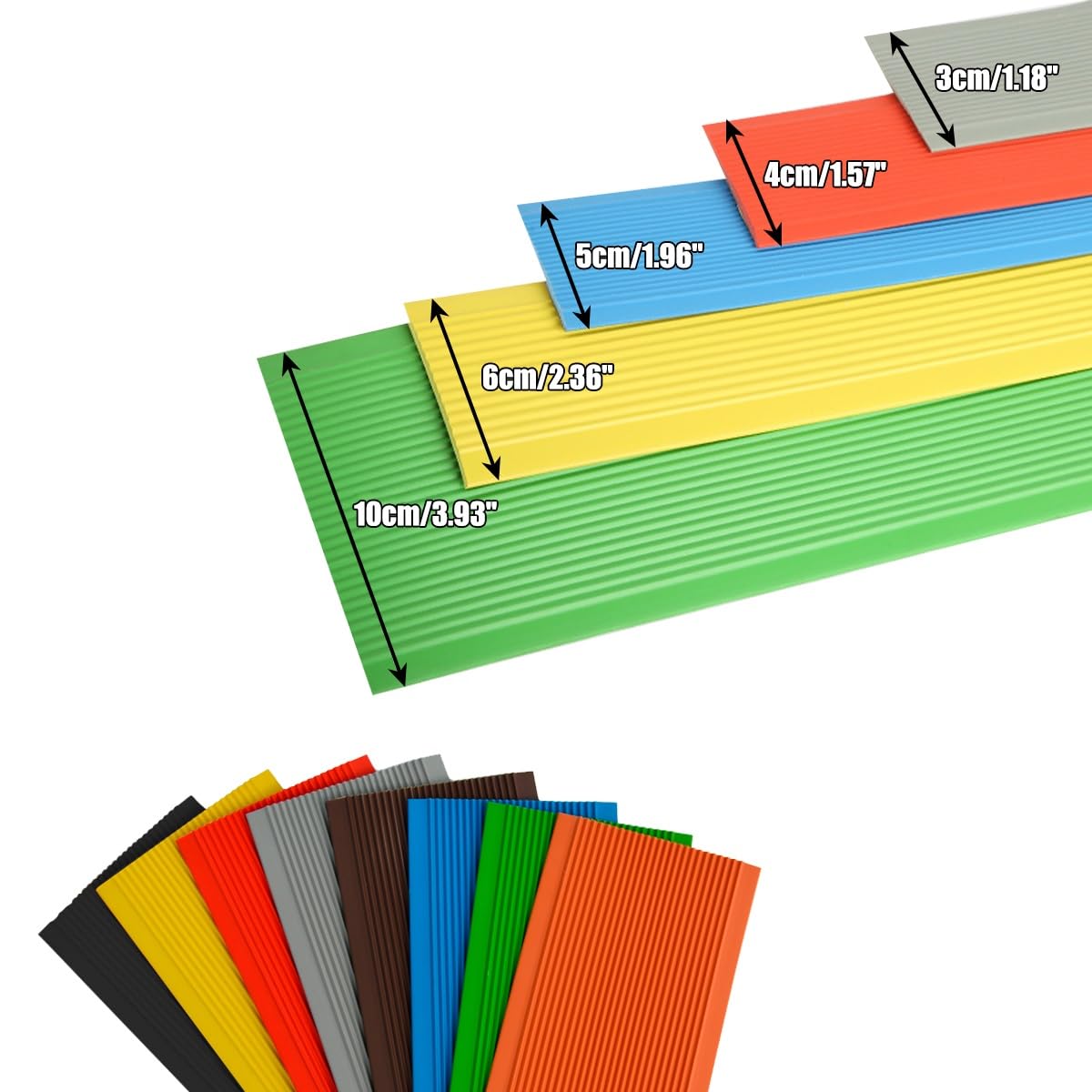 Protector de borde de escalera autoadhesivo antideslizante de goma para bordes de escalera, tiras antideslizantes de goma antideslizante para peldaños de tracción para escaleras, esquinas, bordes de