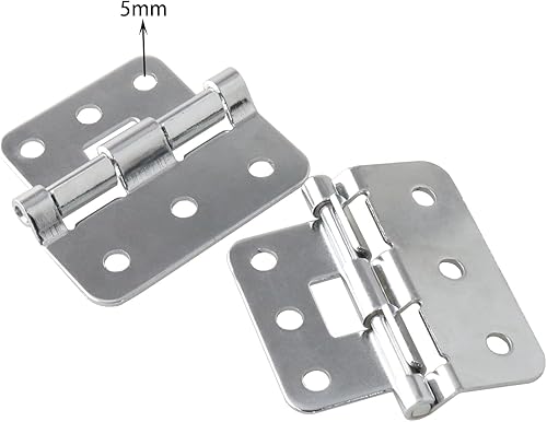 Miniatura 4 de 2 piezas de accesorios de caja de aviación desmontable con bisagras de madera bisagra de soporte (56 x 43.5 x 30.5plata con tornillos) bisagra de