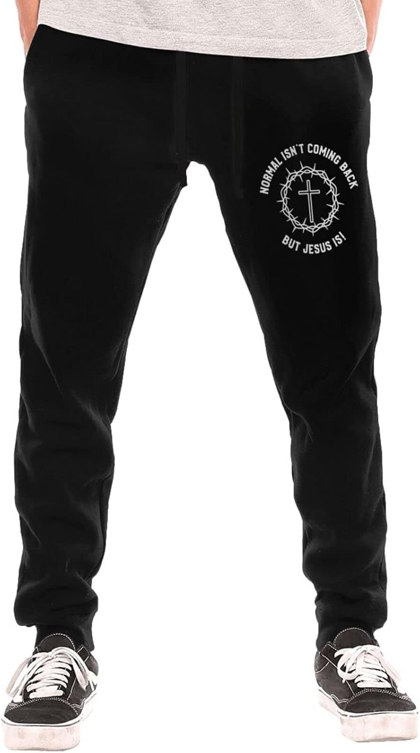 Religious Christian Faith Jesus(1) Sweatpants Man's Long Pants with Pockets Trousers Sports Casual Pants
