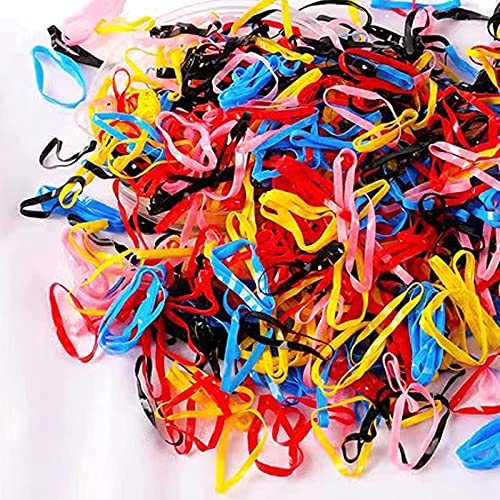 500 Pcs Mini Rubber Bands Soft Elastic Bands, Small Tiny Rubber Bands for Kids Hair, Ponytails, Braids Hair, Wedding Hairstyle(Multiple Color)