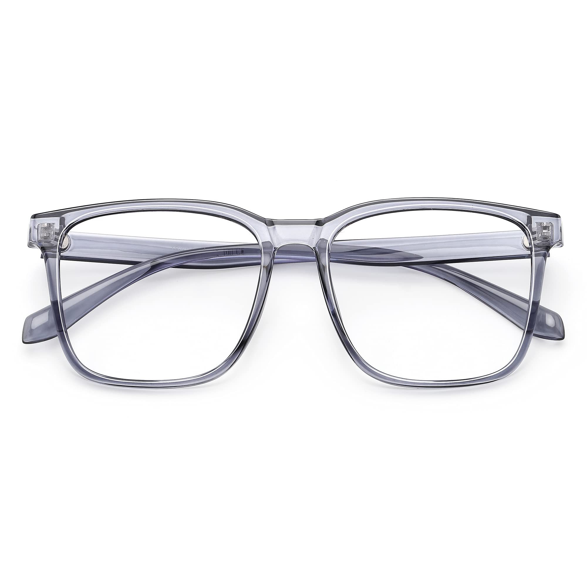 TEAPLMTT Lunettes anti-lumière bleue, lunettes d'ordinateur carrées surdimensionnées, anti-lumière bleue pour homme et femme