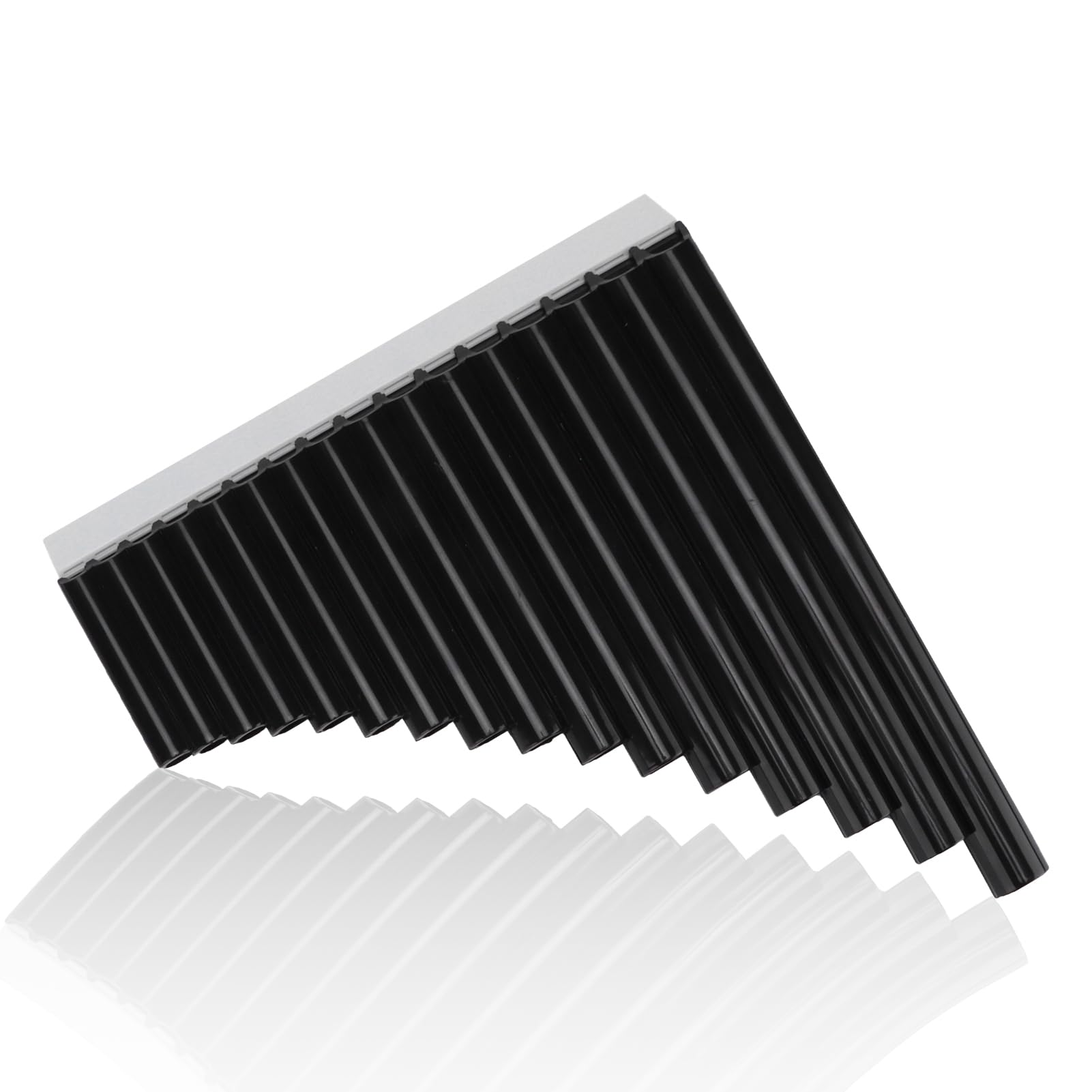Flûte de Pan Pan Flute Instrument jouez facilement une chanson Facile à apprendre et à jouer Plus que les flûtes en bambou Flûte de Pan 16 tuyaux pour la musique(le noir)