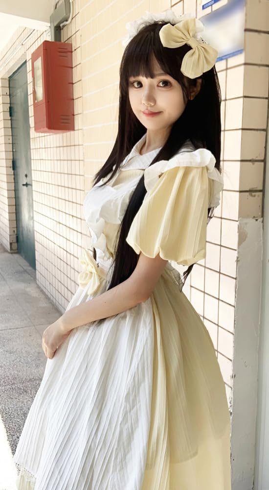 Kawaii Maid Outfit Classic Japanese Maid Dress Anime Cosplay Costume for Halloween