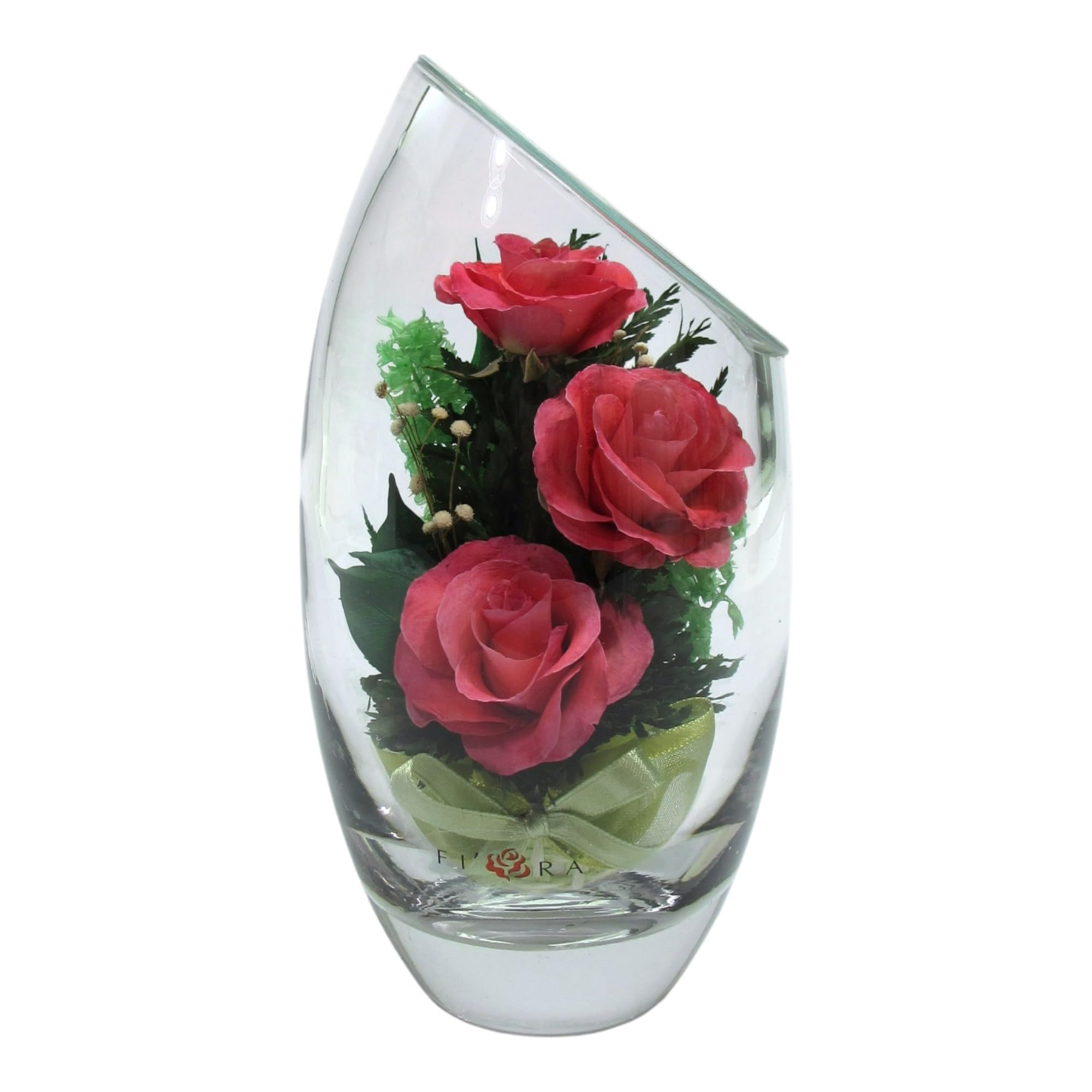 Fiora Flower – Echte Rosen In Versiegelter Vase, Hält Bis Zu 5 Jahre, Kein Gießen Nötig