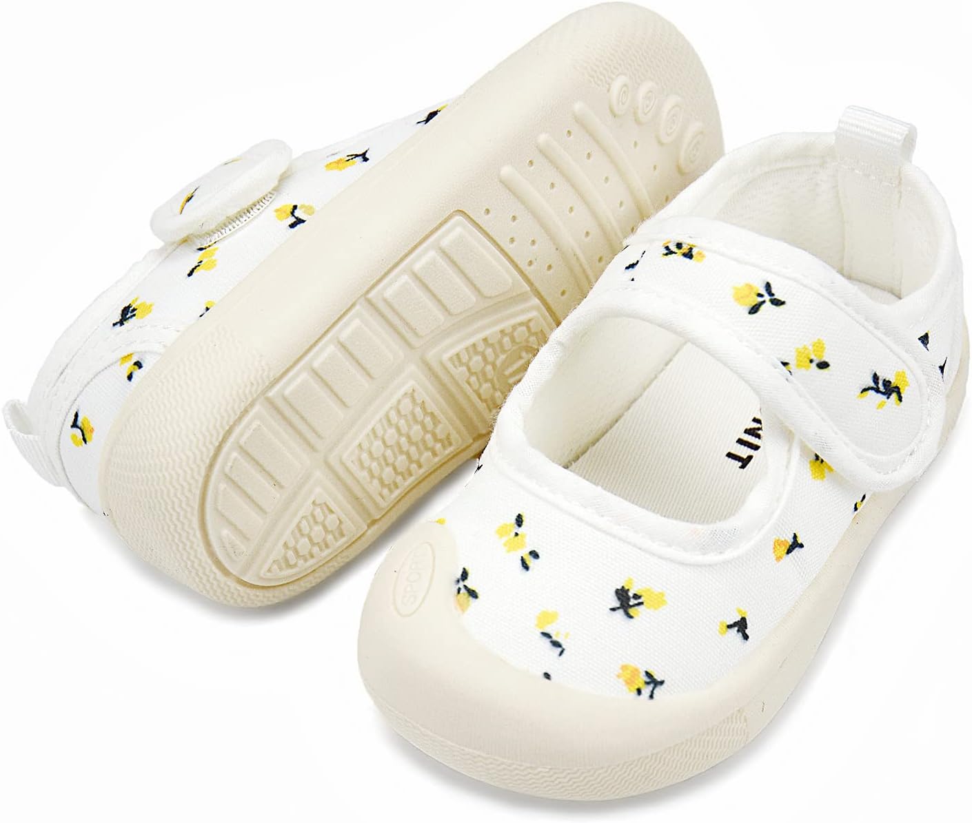 Baby Girl Canvas Sneakers Toddler Girl Mary Jane Flats Non-Slip Casual School Uniform Loafers Dress Shoe - Image 3