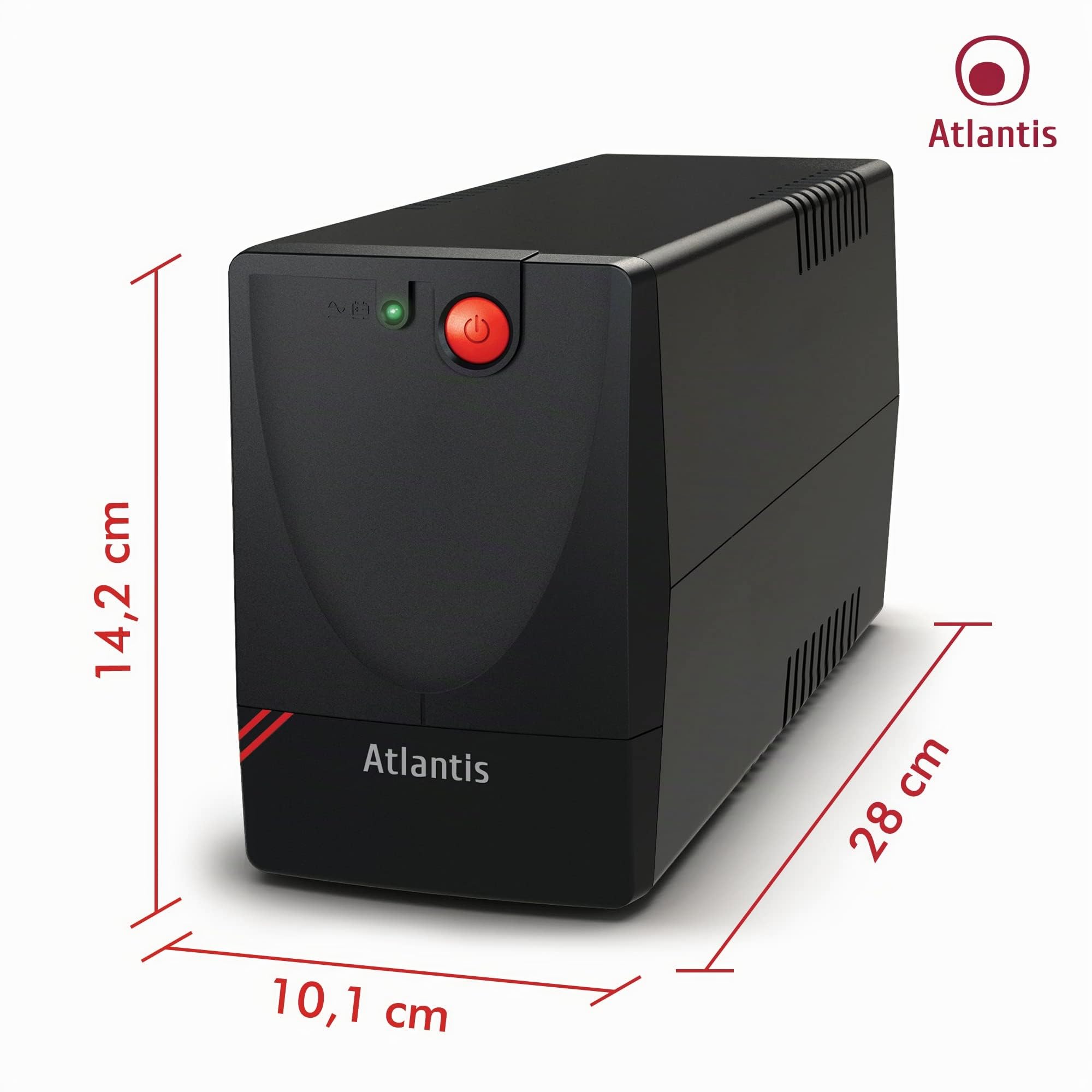 Atlantis UPS X1000, Puissance 750 VA, 375 W, Ligne Interactive, A03-X1000