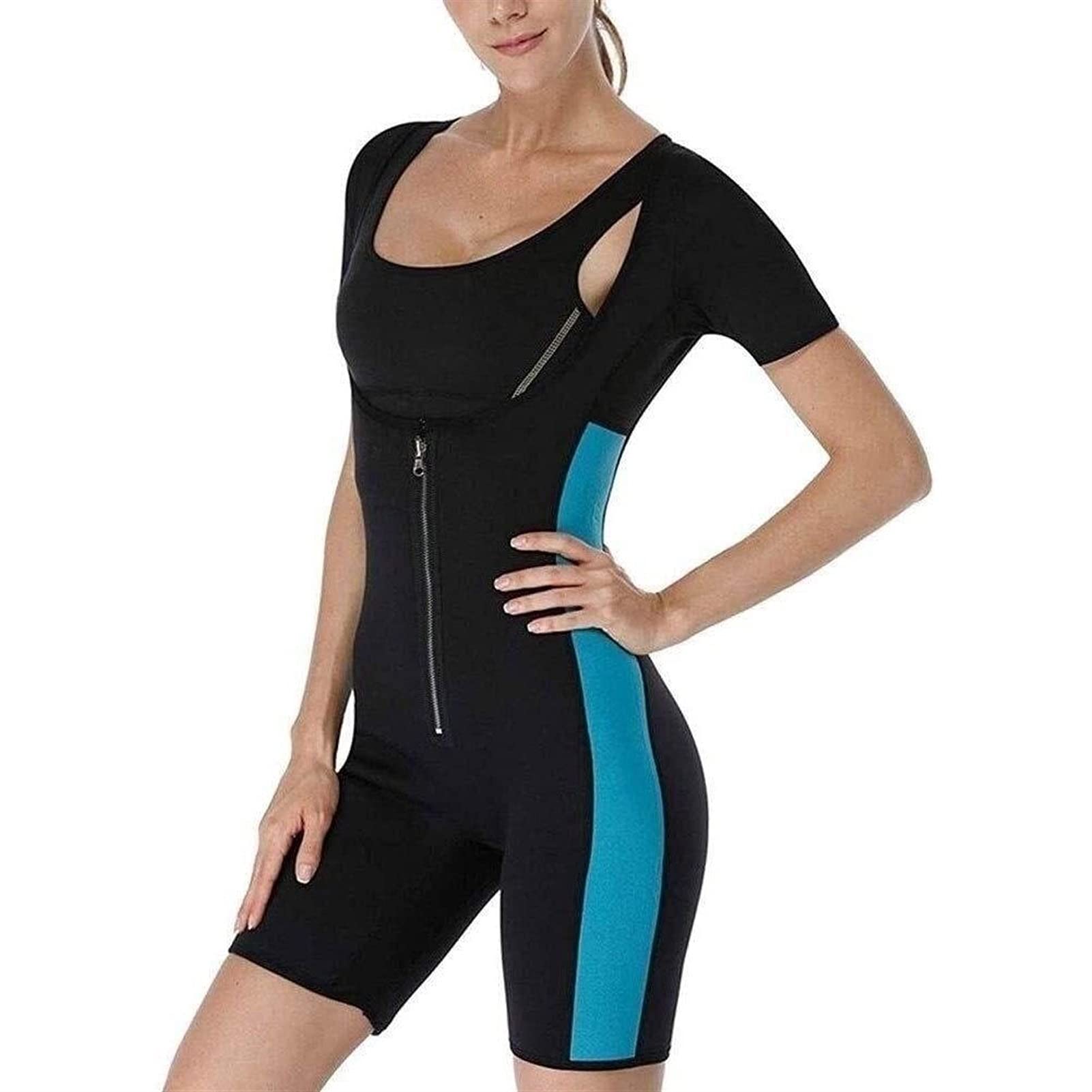 Combinaison Sauna Femme 4 En 1 - Corset, Gilet, Pantalon Et Manches - Transpiration Intense Pour Sport Et Perte De Poids