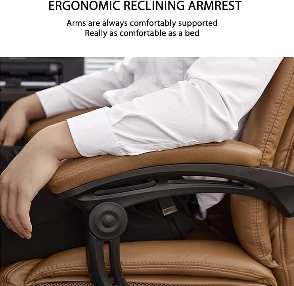 Klasyczne wzornictwo, ergonomiczne skórzane krzesło biurowe z regulowanym podparciem lędźwiowym, obrotowe krzesła biurkowe do sali konferencyjnej Boss (czarne)