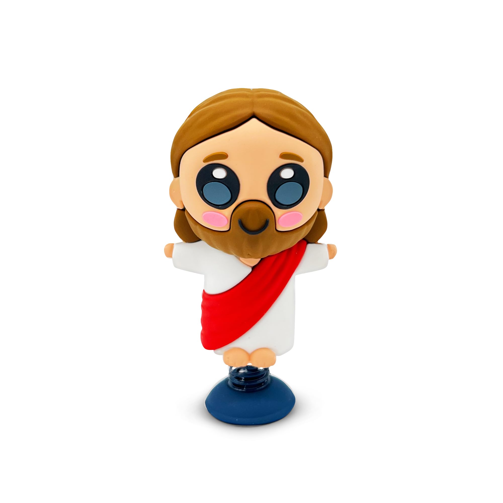 GOOFBALLS Jesus Dashboard Dancer – Fun Bobblehead of Christ with Open Arms – Religious Car Accessory with Sticky Pad – Unique Gift for Believers, Christian Drivers & Faithful Friends