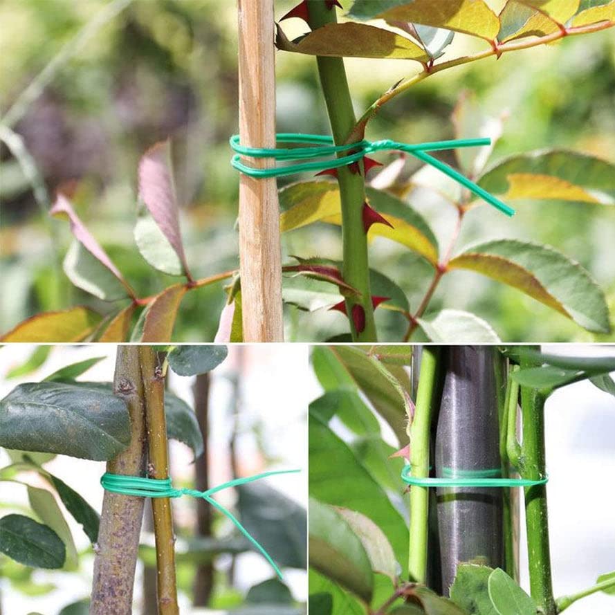 DeoDap Garden Twist Tie Wire Spool (50m) with Cutter for Garden Yard Plant, Tie Use for Plants, Cloth Wire, Binding Bags, Flowers and Trees Cable, Packing Rope - 1pc (Green)