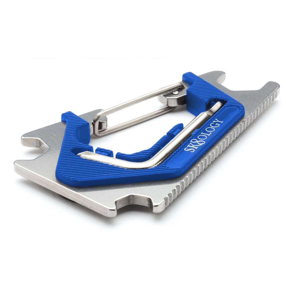 Sk8ology Carabiner 2.0 Skate Tool - Silver/Blue