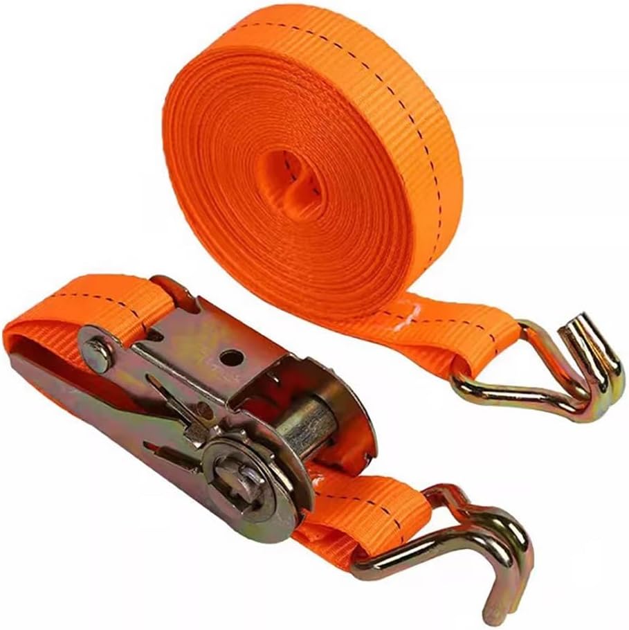 Ratchet Straps Heavy Duty 1" X 16.5' Ratchet Strap 4,000 Lbs Max Break Strength Tie Down Ratcheting with J-Hook Cargo Straps for Truck Trailer Moving Appliances(A,2.5cmx2m/0.98x78in)