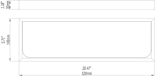 Miniatura 2 de Estante de baño, estantes de vidrio, estante de baño de vidrio grande de 20.47 pulgadas, estante de vidrio templado extra grueso de 0.315 in,