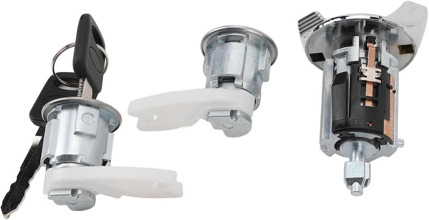 Ignition Door Lock Cylinder Set with Key Replacement for Aerostar 1994 Bronco 1992-1995 E150 E250 E350 Van 1992-1995 for Rebuild Repair and Maintenance