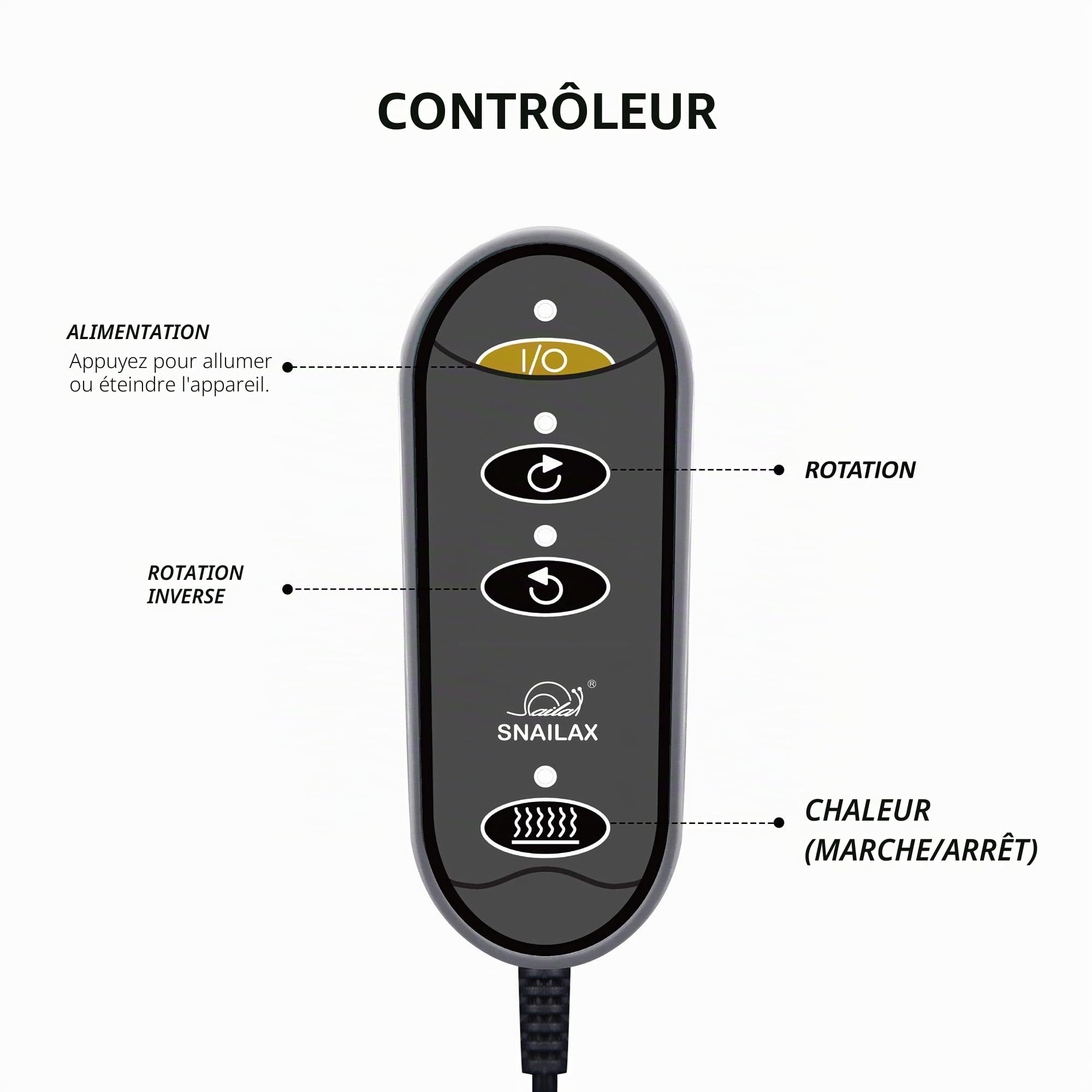 Snailax 2 en 1 Massage pieds shiatsu chauffant- Masseur avec chaleur et Coussin de massage pour le dos, Réchauffe-pieds et Soulagement des douleurs Cadeau Noël Homme Maman