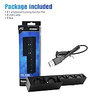 Vista 7 de Linkstyle PS4 Cooling Fan, USB External Cooler 5 Fan Turbo Temperature Control Cooling Fans for Sony Playstation Gaming Console