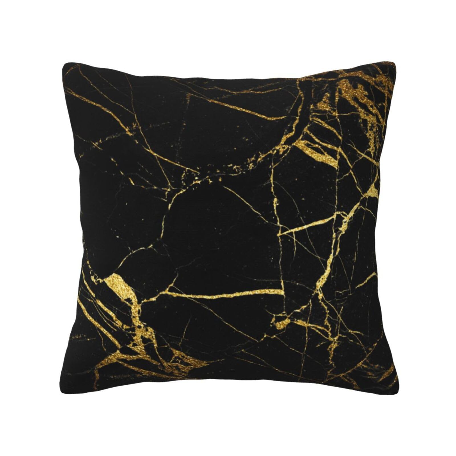 FFSHKOWE black and gold background Decorative Throw Pillow Cover Double-Sided Printed Cushion Cover for Sofa Couch Bed Chair 45 x 45cm