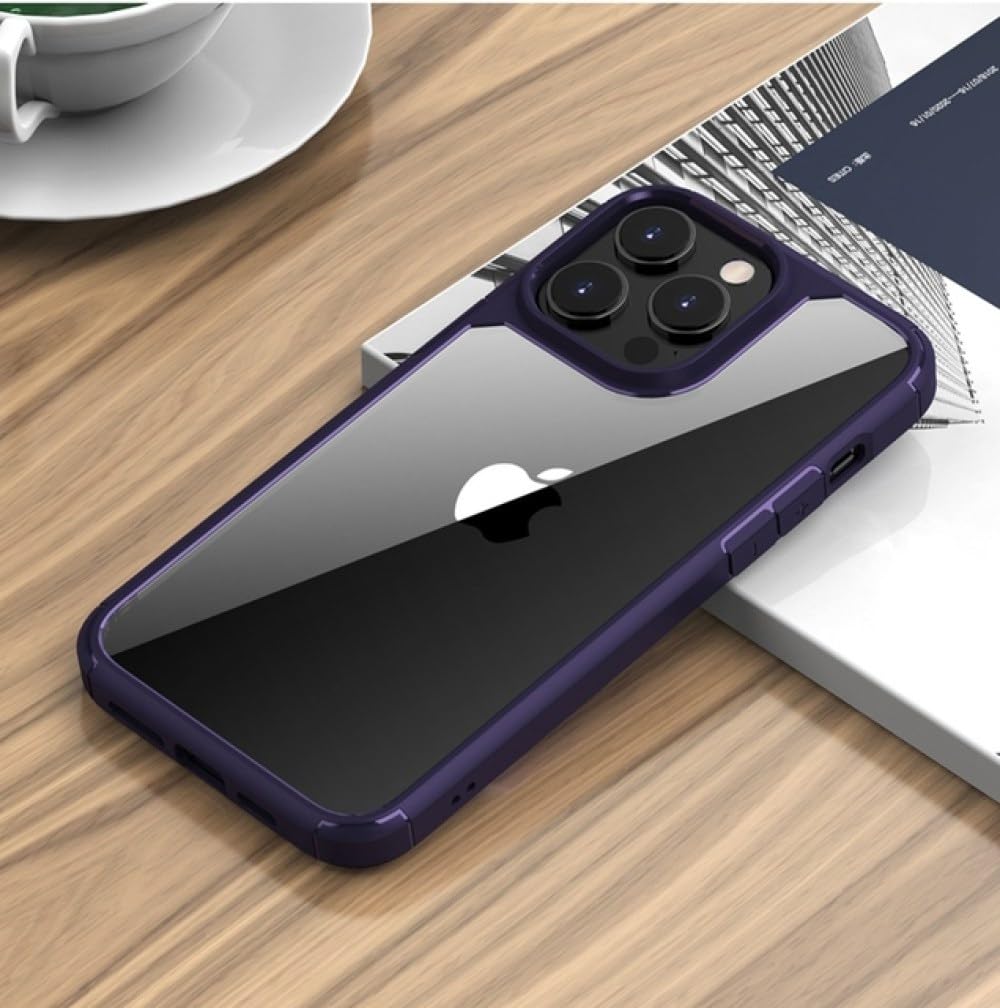 Coque fine iPhone 13 Pro Max transparente violet foncé pour votre protection quotidienne
