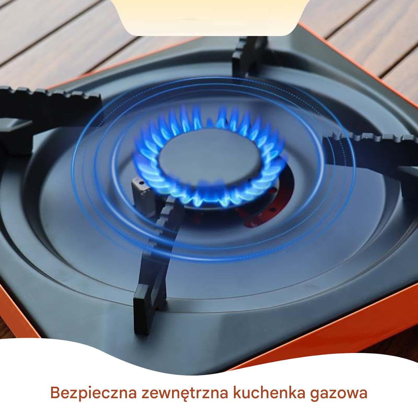 Piec Turystyczny Mały Palnik Do Gotowania Na Zewnątrz | System Auto Wyłączania Do Wędrówek Smażenia Grillowania Na Balkonie Tarasie Kempingowych Wycieczek