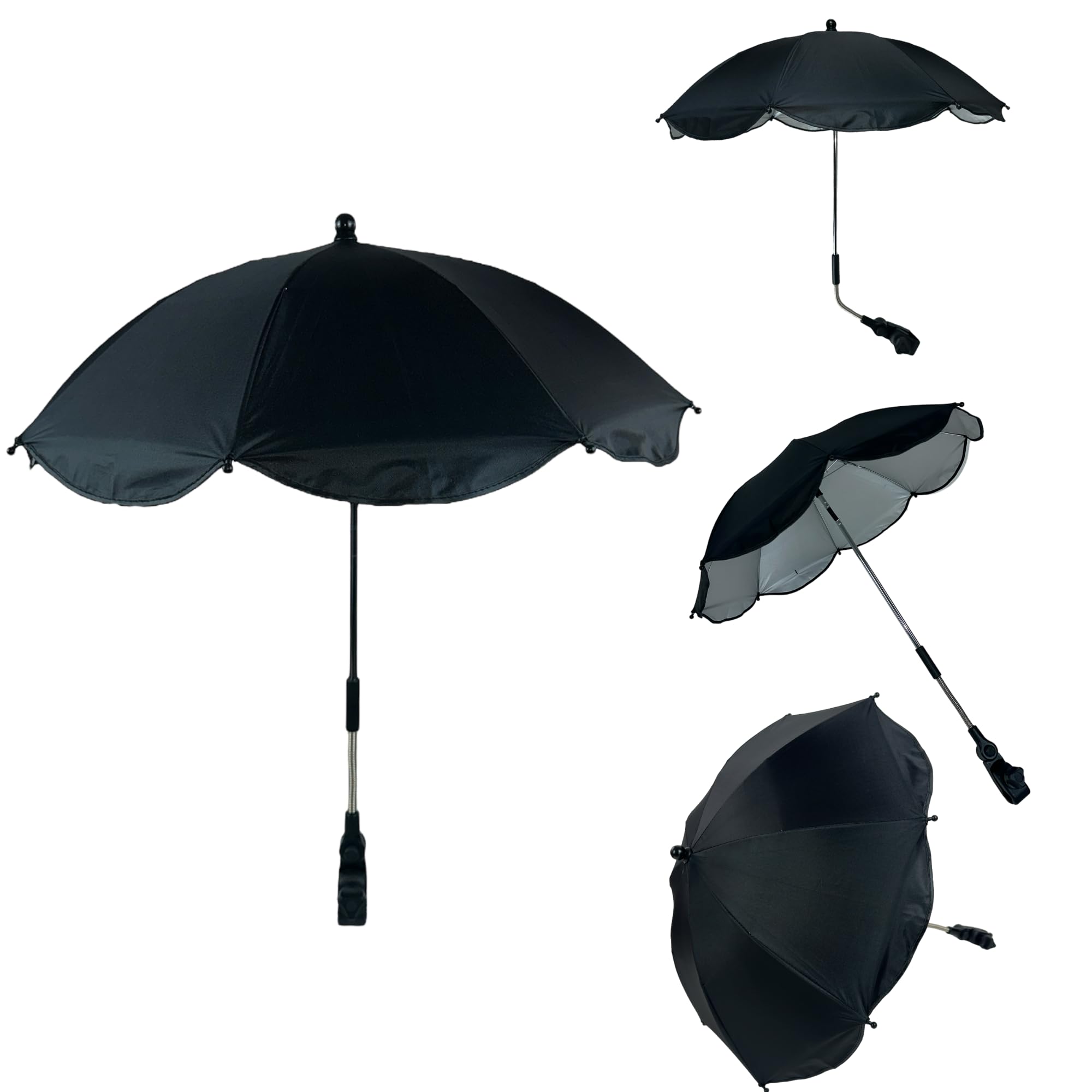 GBC Company Sombrilla carro bebe Universal, Sombrilla carrito bebe, Sombrilla Cochecito Bebe con Protección UV50+, Parasol para Carro Bebe