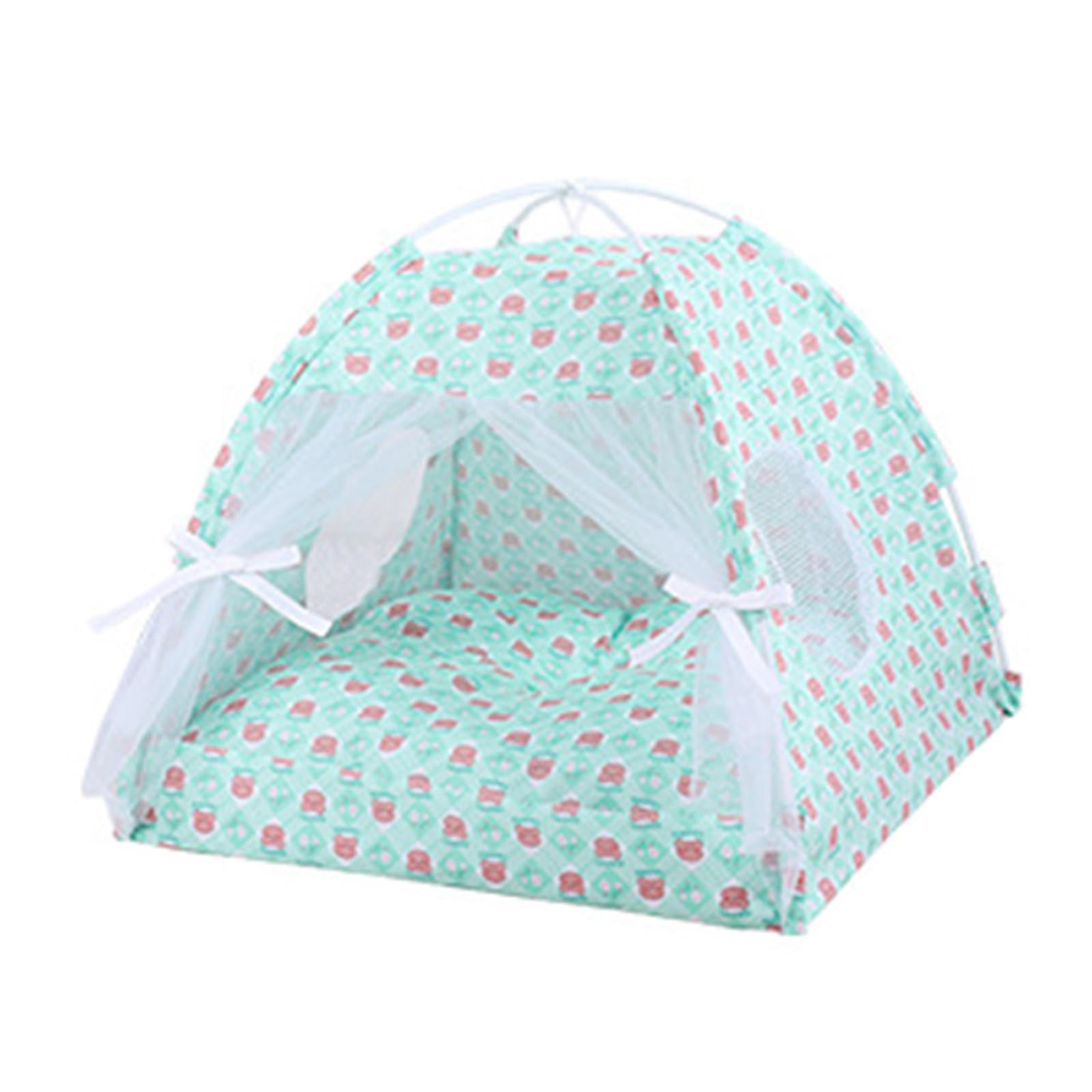 Tente pour animal domestique portable amovible respirant Tipi Chiens Chats Intérieur Extérieur Niche pour Camping Pratique