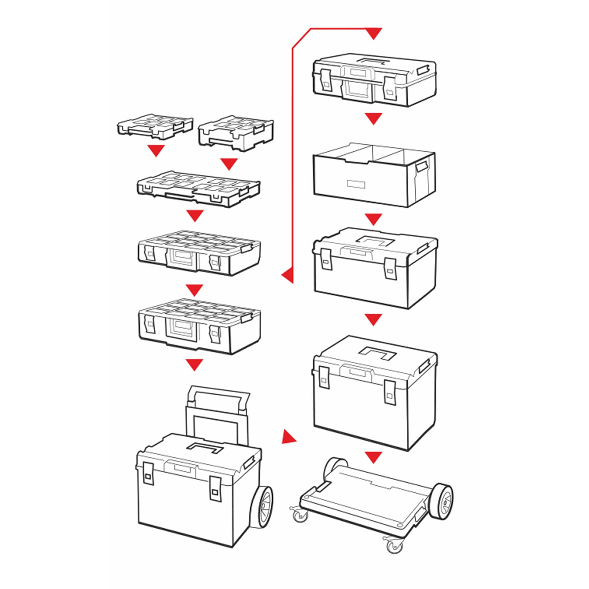 QBRICK BASIC 200 - Caja de herramientas (58 x 38 x 19 cm)
