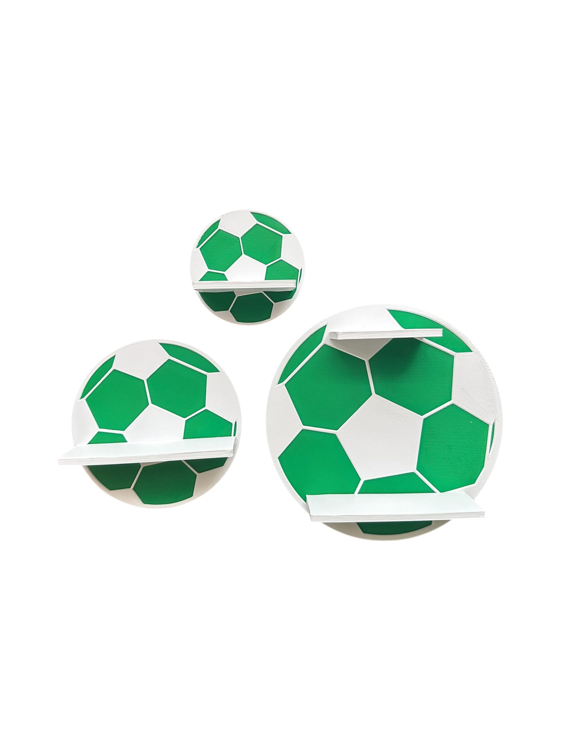 PsGreen Toniebox Tonie Extension Mini Football Set - Extension Shelf - Children's Room - Clubs - Similar to Football Colours (Green/White)