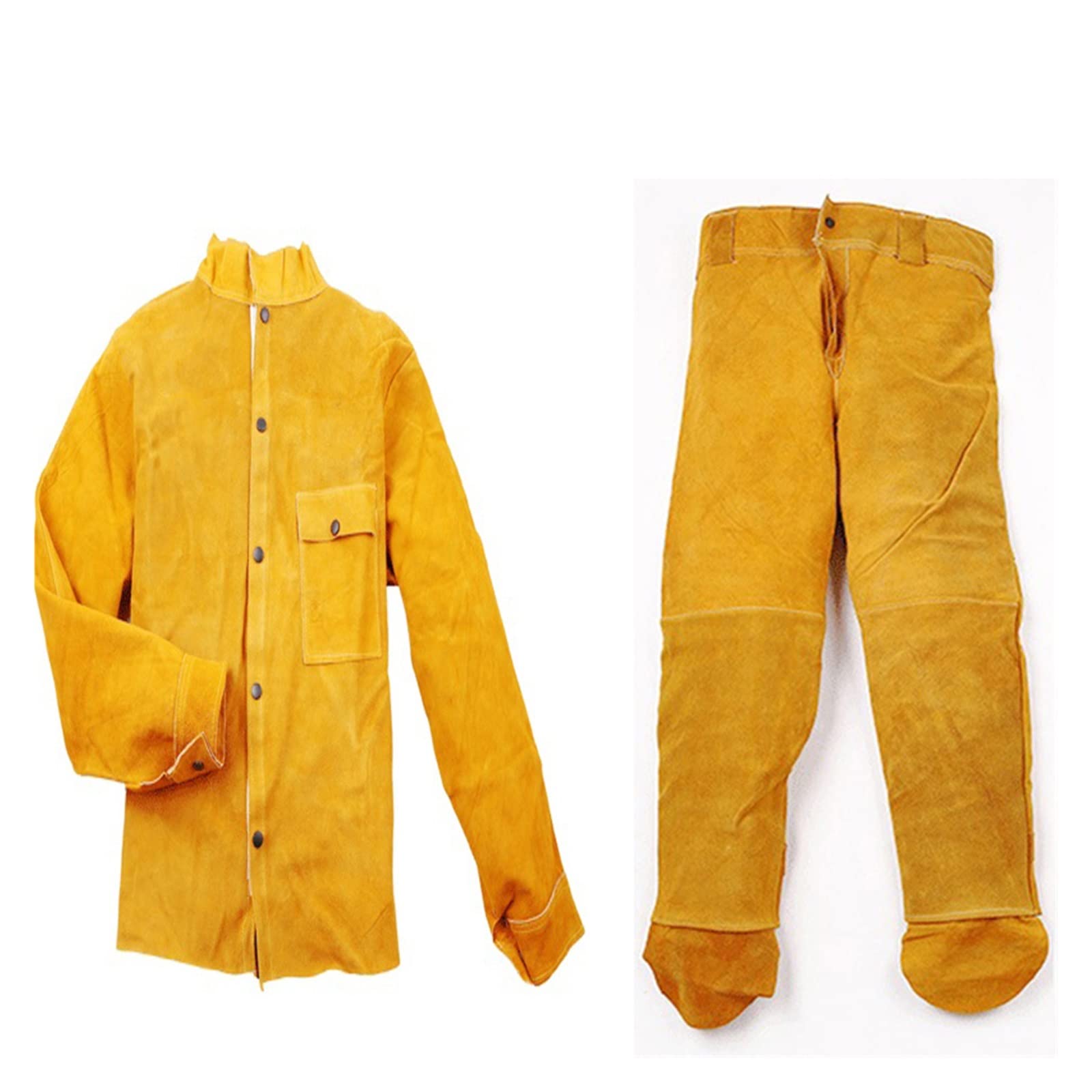 Artículos para soldadura Soldadura de ropa protectora de cuero Retardante de fuego Ropa de soldadura anti-fuego(Jacket,XL)