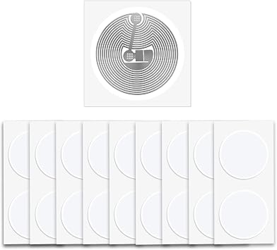 50 pcs NFC Tag NTAG 213 Stickers, Blank Rewritable NFC 213 Tags Round Label 25mm, 144 Bytes Memory RFID Tag, Work with All NFC-Enabled Smartphone & Devices