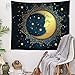 IMANDALE Moon Tapestry Blue Witchy Tapestry Wall Hanging 51x59 Inch Aesthetic Wall Decor for Bedroom Celestial Blue Witch Zodiac Wall Blanket Hanging for Home, Room Decor…