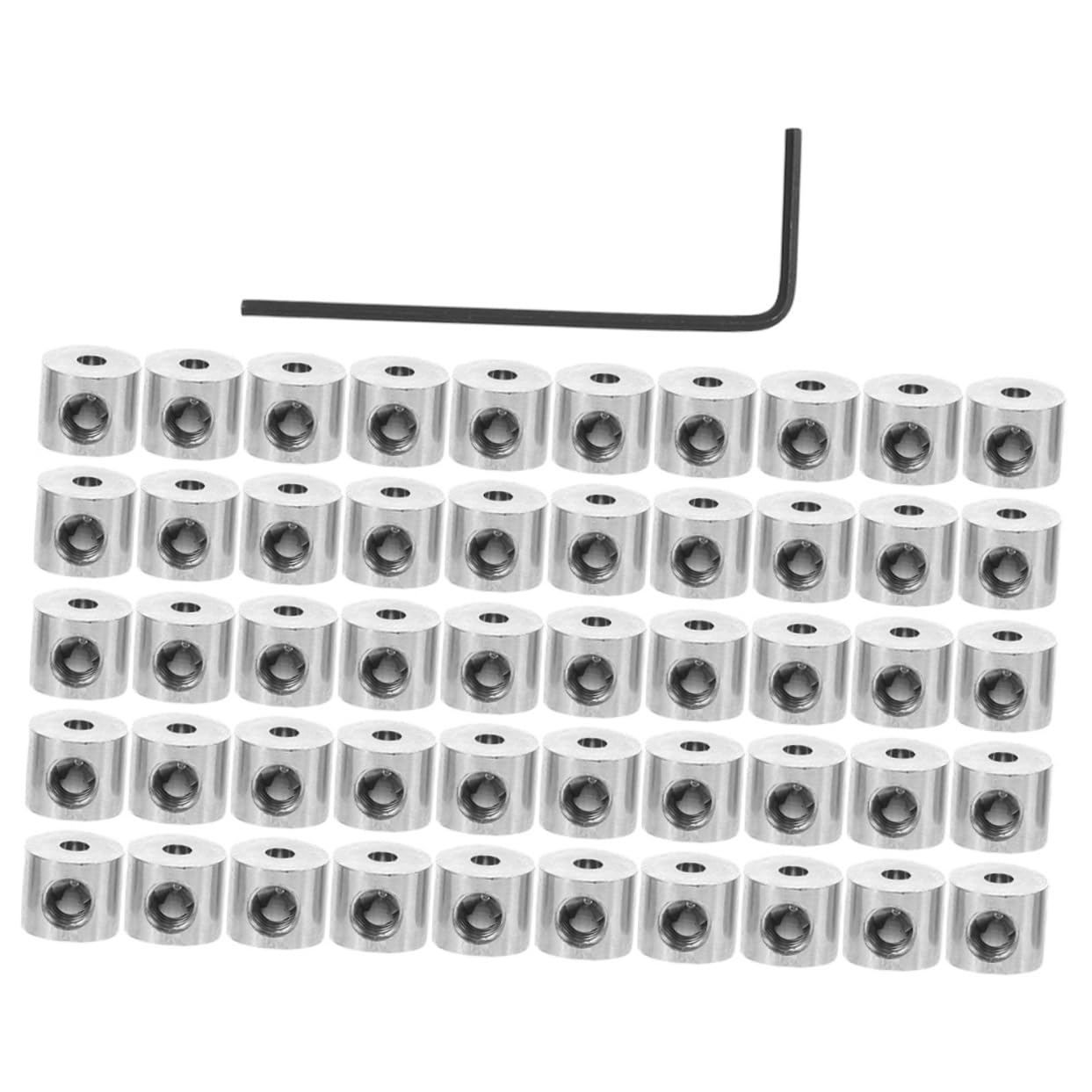 Housoutil 1 Set Flat Locking Pin Backs for Brooches Metal Backing with Wrench Easy Tool Installation for Badges Name Tags Collectibles and Events