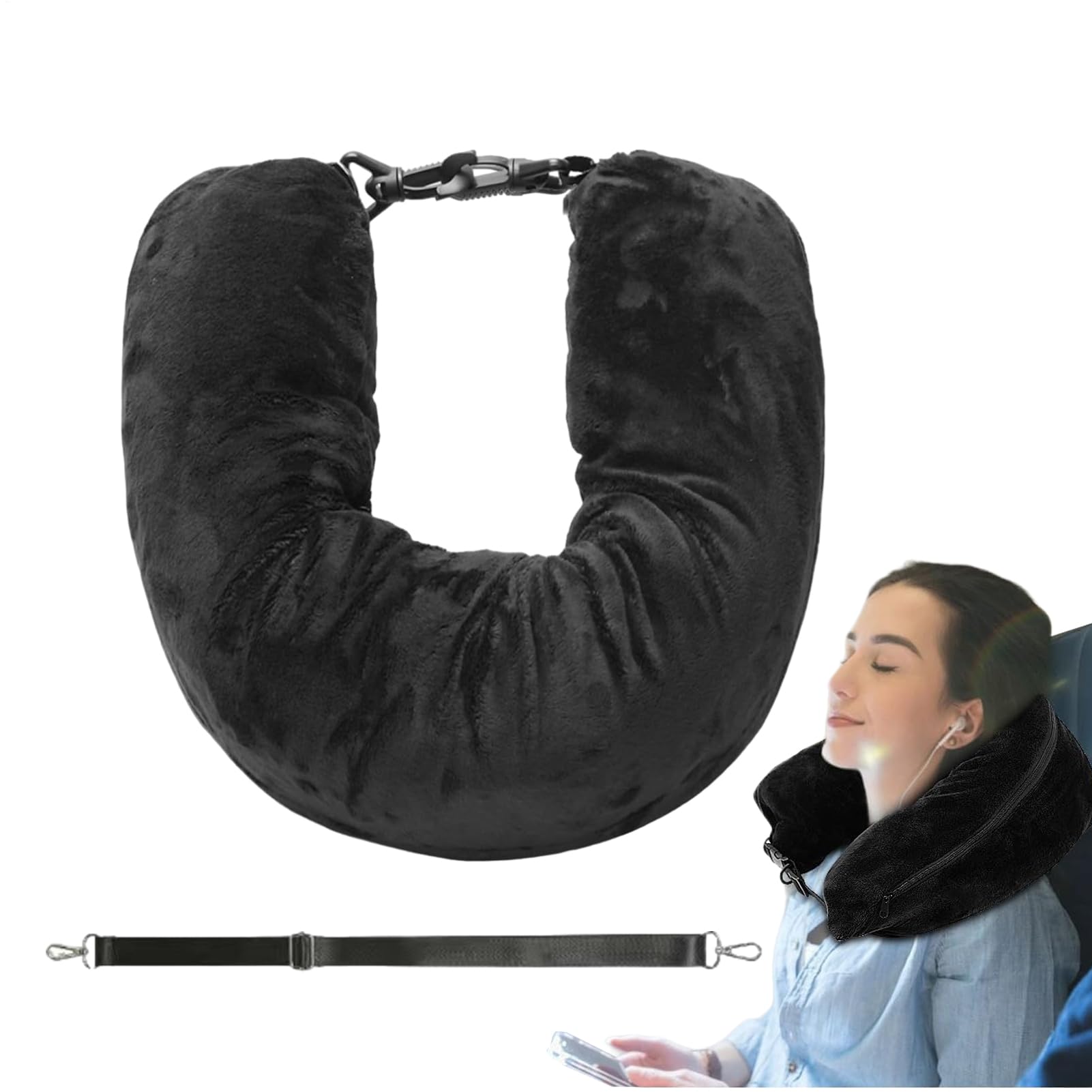 Almohada De Cuello Con Relleno: Soporte De Viaje De Cojín En Forma