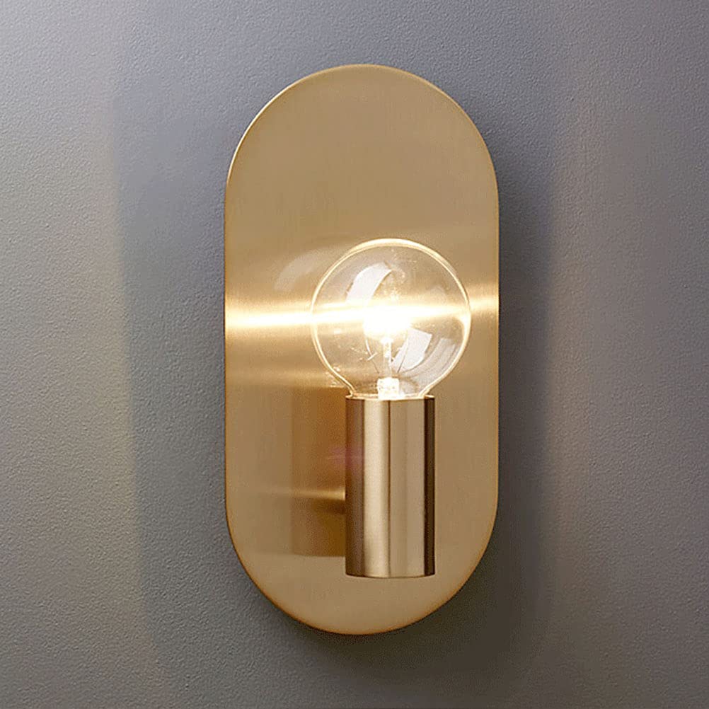 Applique Murale Chambre À Coucher Lampe De Chevet En Laiton, Lumière Murale Moderne À L'intérieur De Décor Lumineux Lumière, Salon, Salle À Manger, Escalier De Couloir, Prise E27, Or
