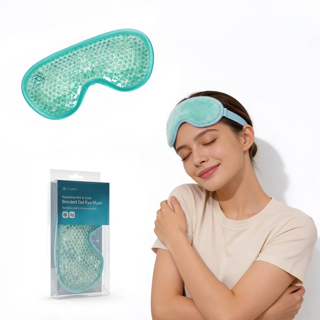 Wiselife Cooling Eye Gel Mask for Dark Circles, Puffy Eyes, Dryness & Redness Relief | Reusable Cooling Gel Eye Pads for Pain & Stress Relief | Soothing Eye Patch for Women & Men, Hot & Cold Therapy-image-48