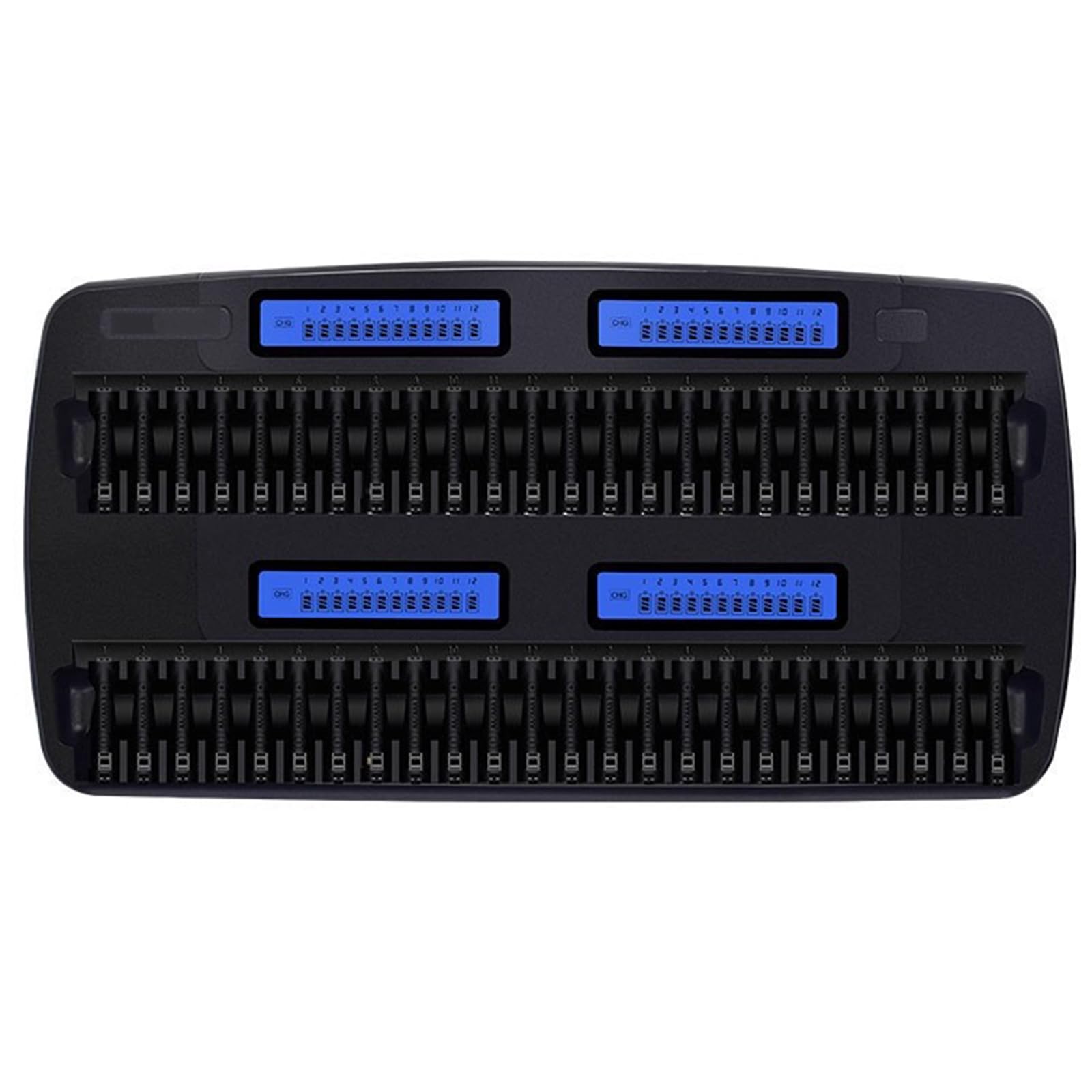 Cargador De Pilas Inteligente AA/AAA De 48 Ranuras, Cargador Rápido Universal con Función De Descarga Y Pantalla LCD para Pilas Recargables AA/AAA NiMH/NiCd