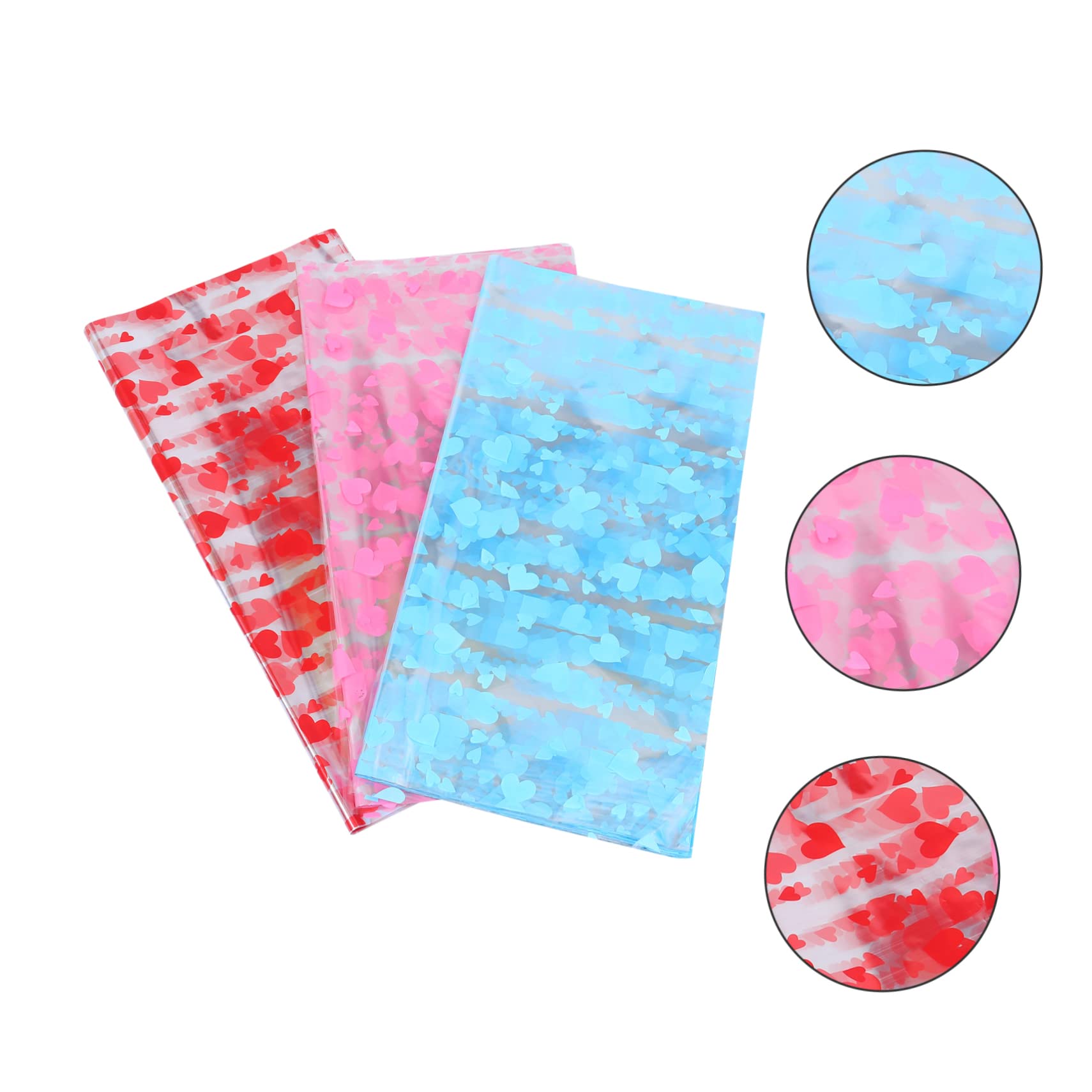 MAGICLULU 3packungen Herz-geschenkpapier Mit Blumenmuster Diy-geschenkpapier Blumenverpackungen Für Zuhause Und Partys