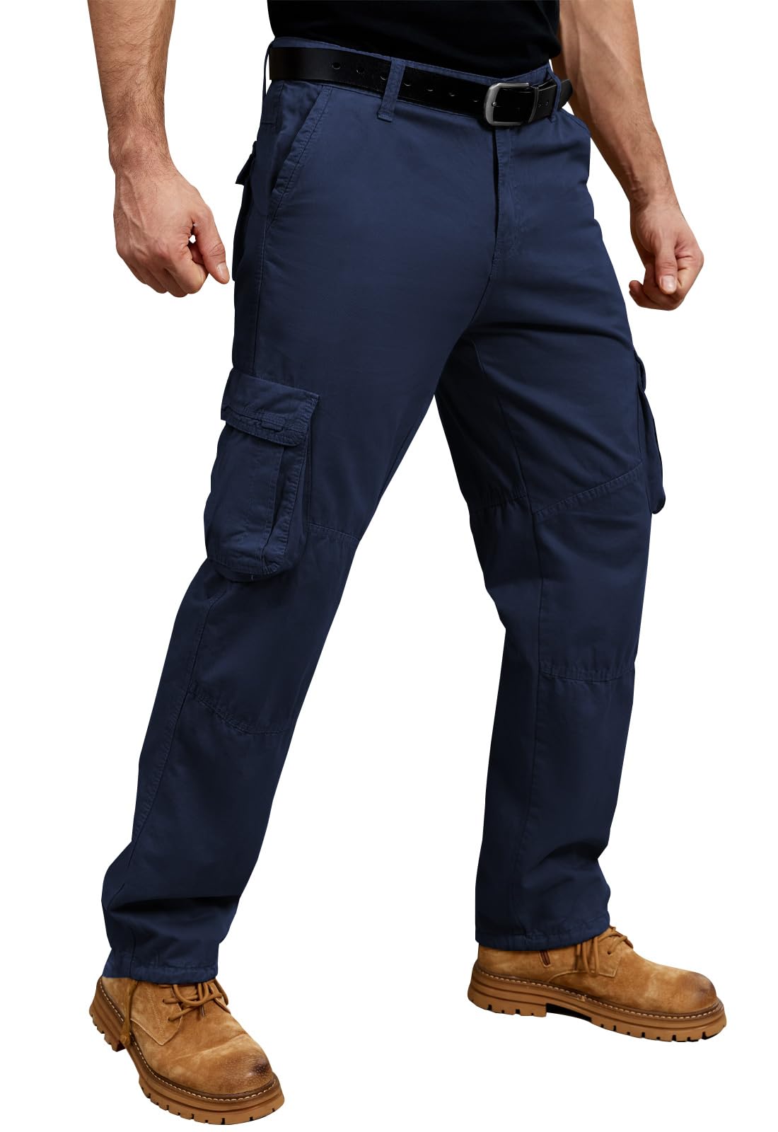 Mens Cargo Trousers Work Trouser Cotton Casual Pants Combat Tactical Military Trousers with Multiple Pockets