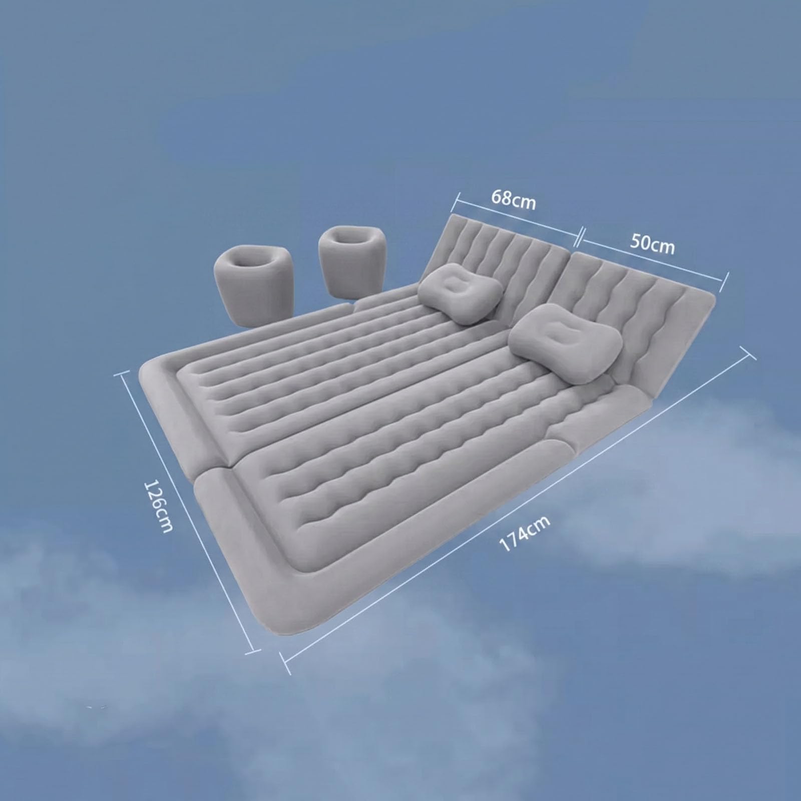 Materasso Gonfiabile Auto per Volvo V90 Cross Country 2026 2025-2020, Materasso Campeggio Letto Viaggio Portatile Accessori Auto per Bagagliaio Sonno Esterno