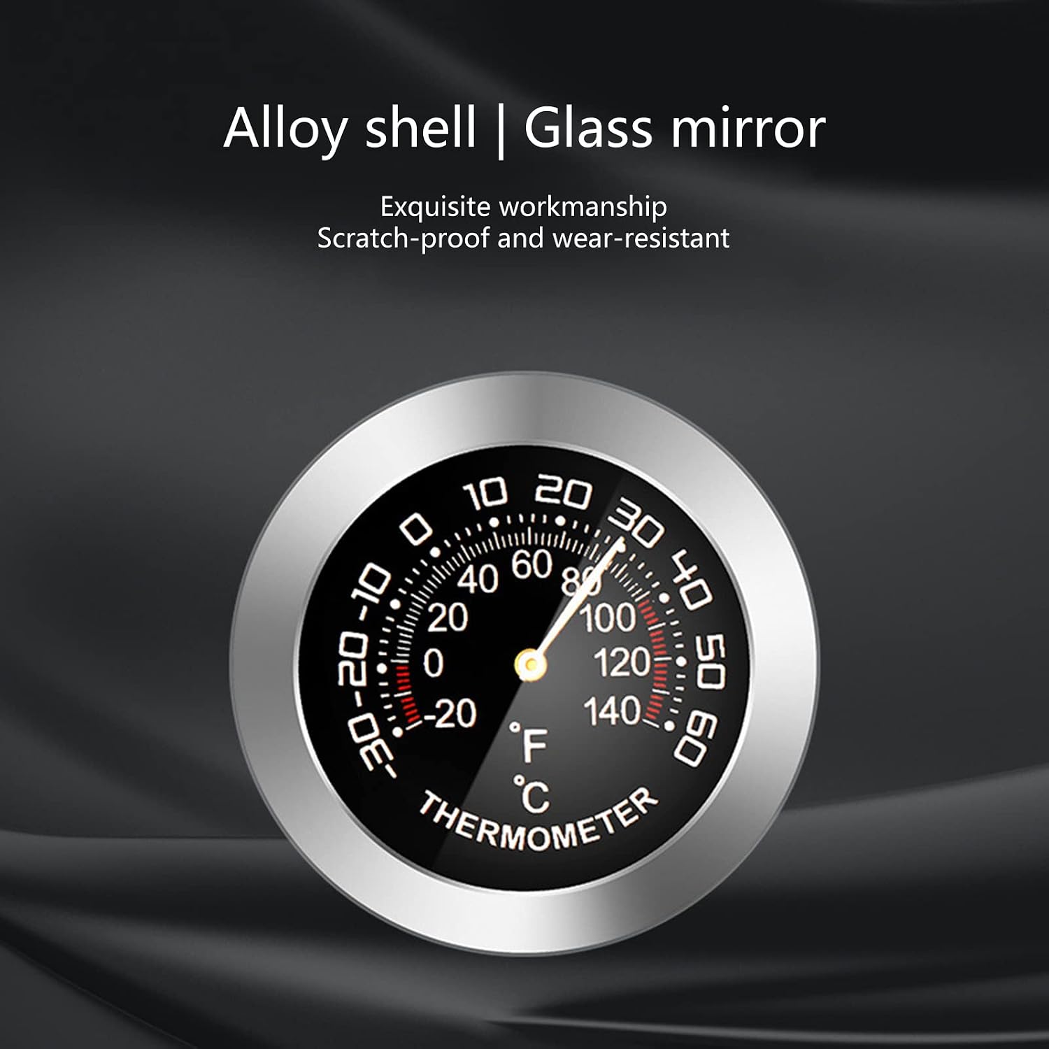 Car Temperature/Humidity Detector Meter Tester-Gauge Dial Type Mini Mechanical Metal Analog Thermometer/Hygrometer Car Temperature/humidity Detector Meter Tester-gauge Detection