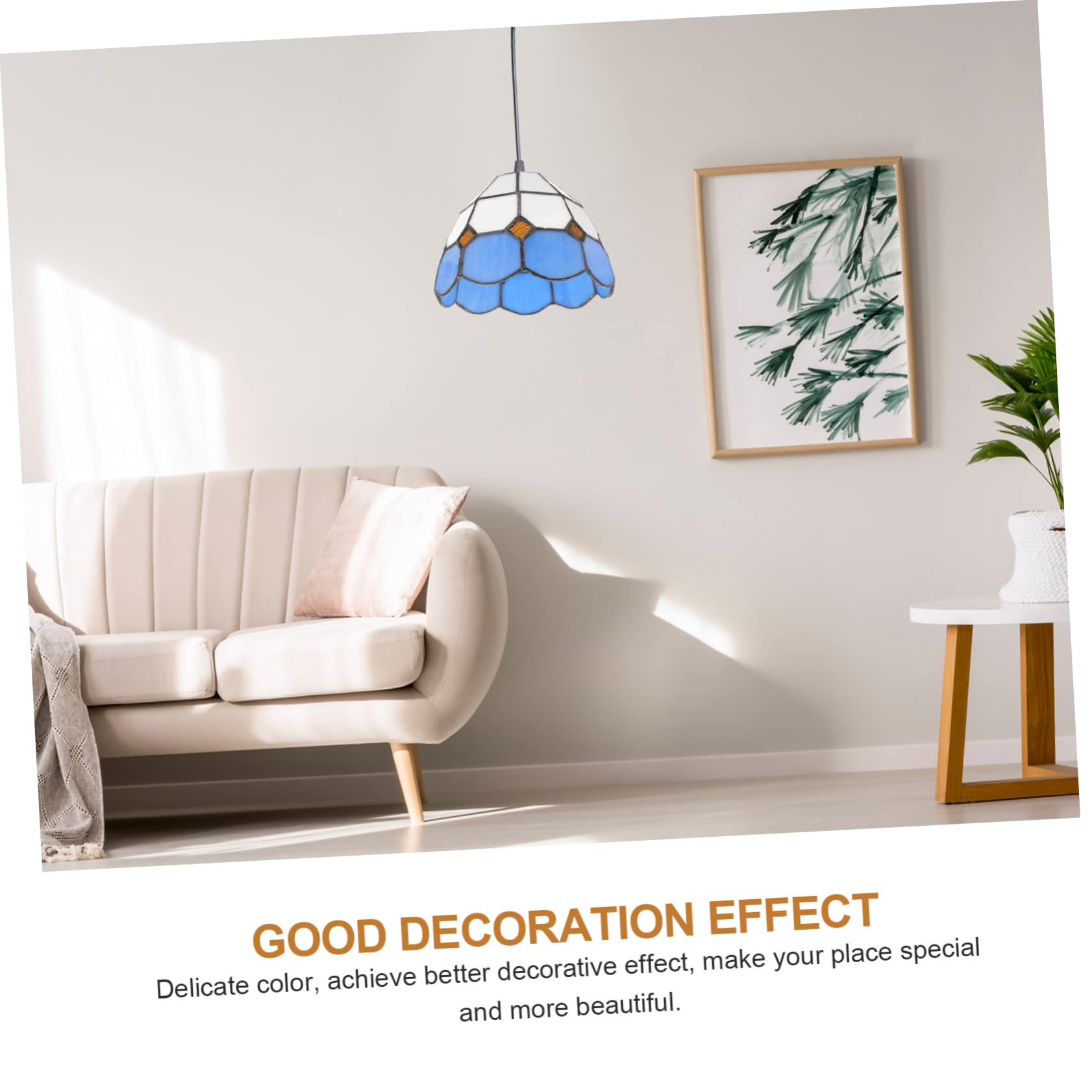 Paralume in Blu Decorativo per Lampada da Tavolo, Salotto