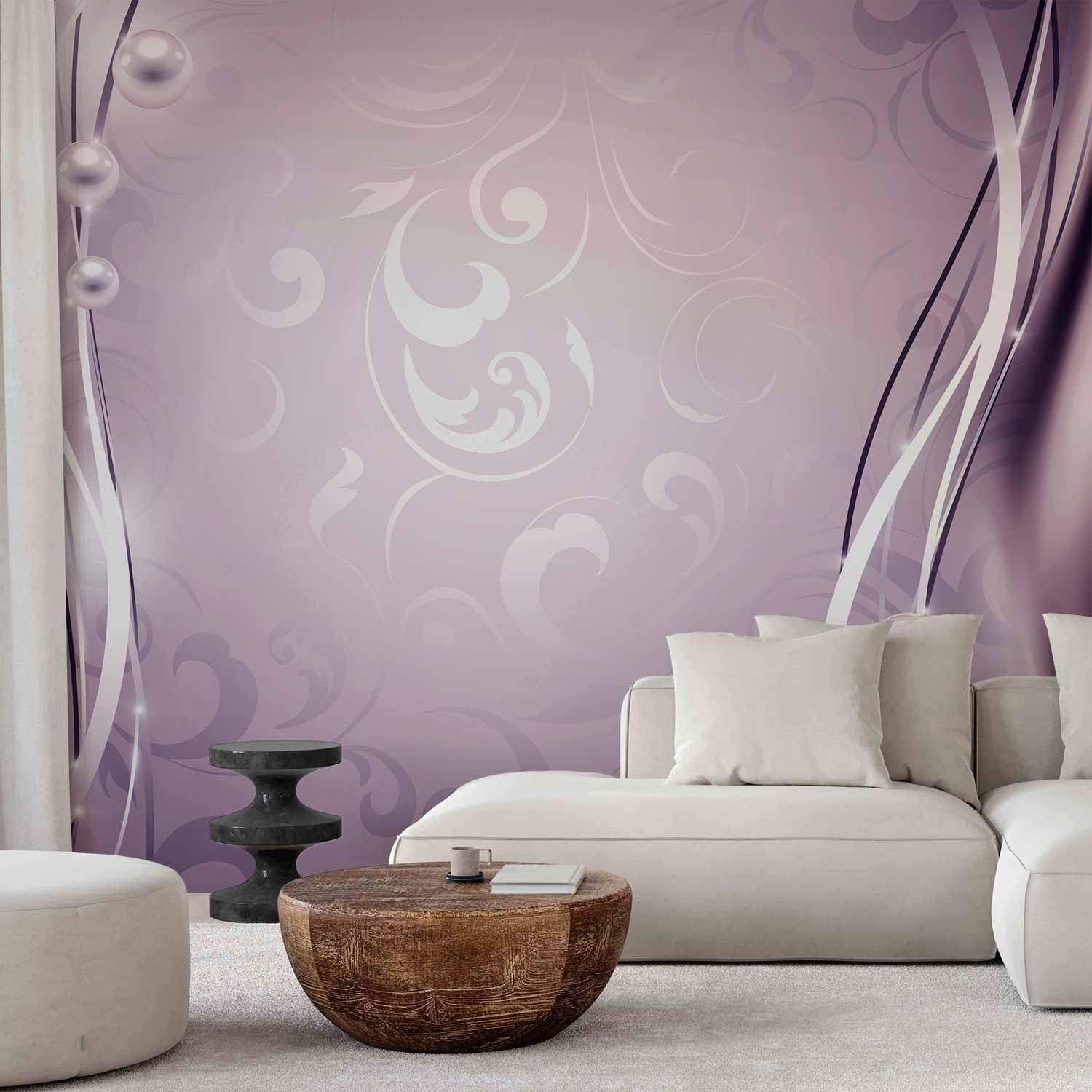 artgeist Wall Mural Purple Abstract 135x101 in - Peel and Stick Self-Adhesive Wallpaper Removable Large Sticker Foil Wall Decor Print Picture Image Design a-A-0014-a-d