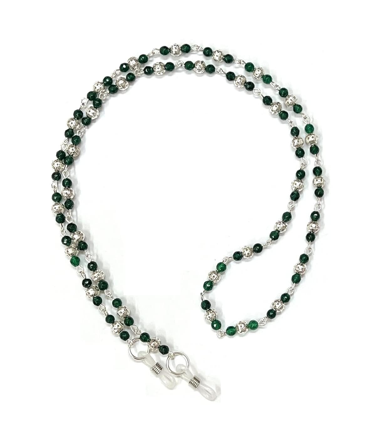 Buy Heddz Lightweight Glass Beads & Silver Filigree Spectacle Chain For