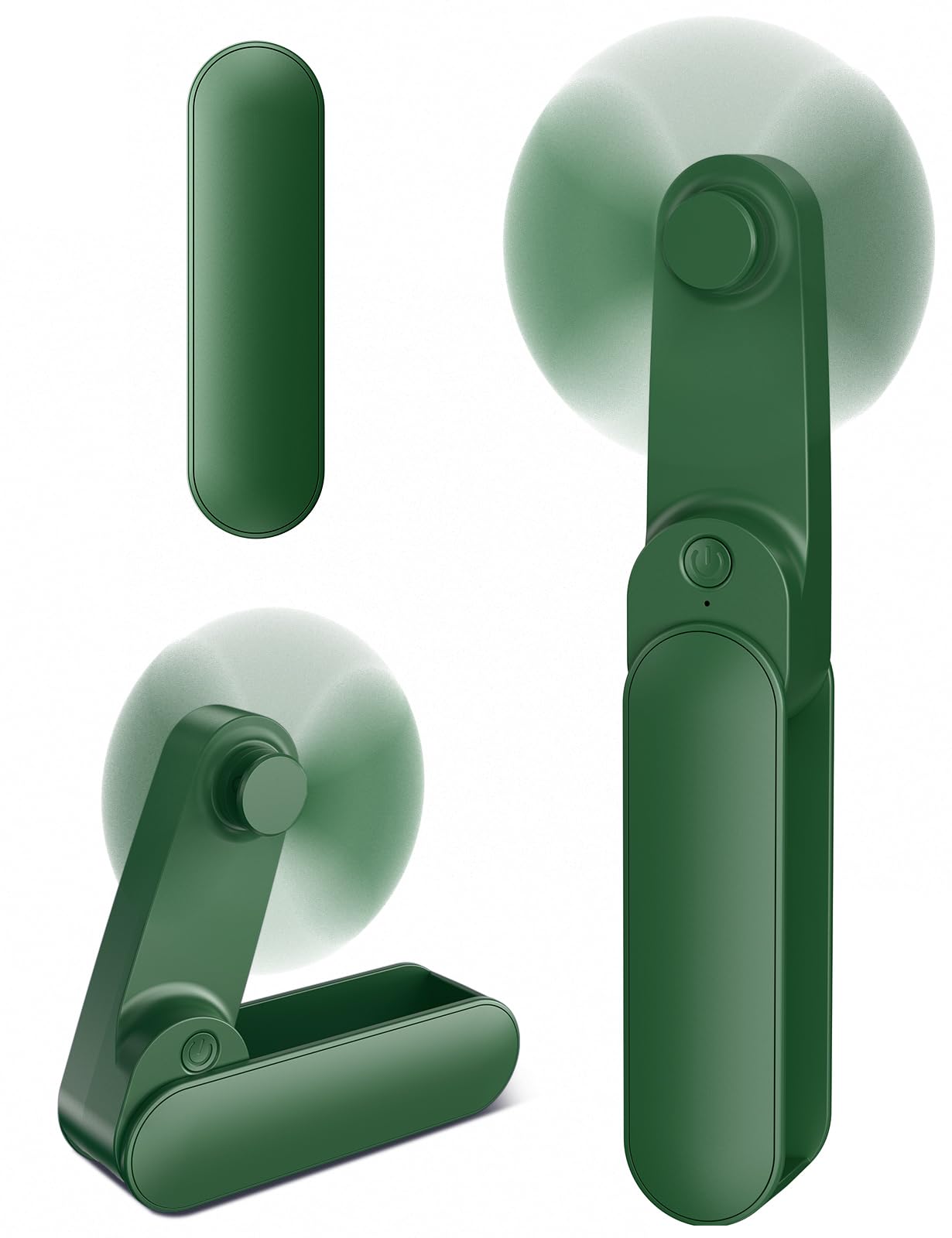 Mini Handventilator, 2 Geschwindigkeiten und 14 Stunden Handventilator USB-wiederaufladbarem mit 1000-mAh-Akku, Leise und Leistungsstark, Tragbarer Ventilator für Reisen, Büro, Zuhause & Outdoor