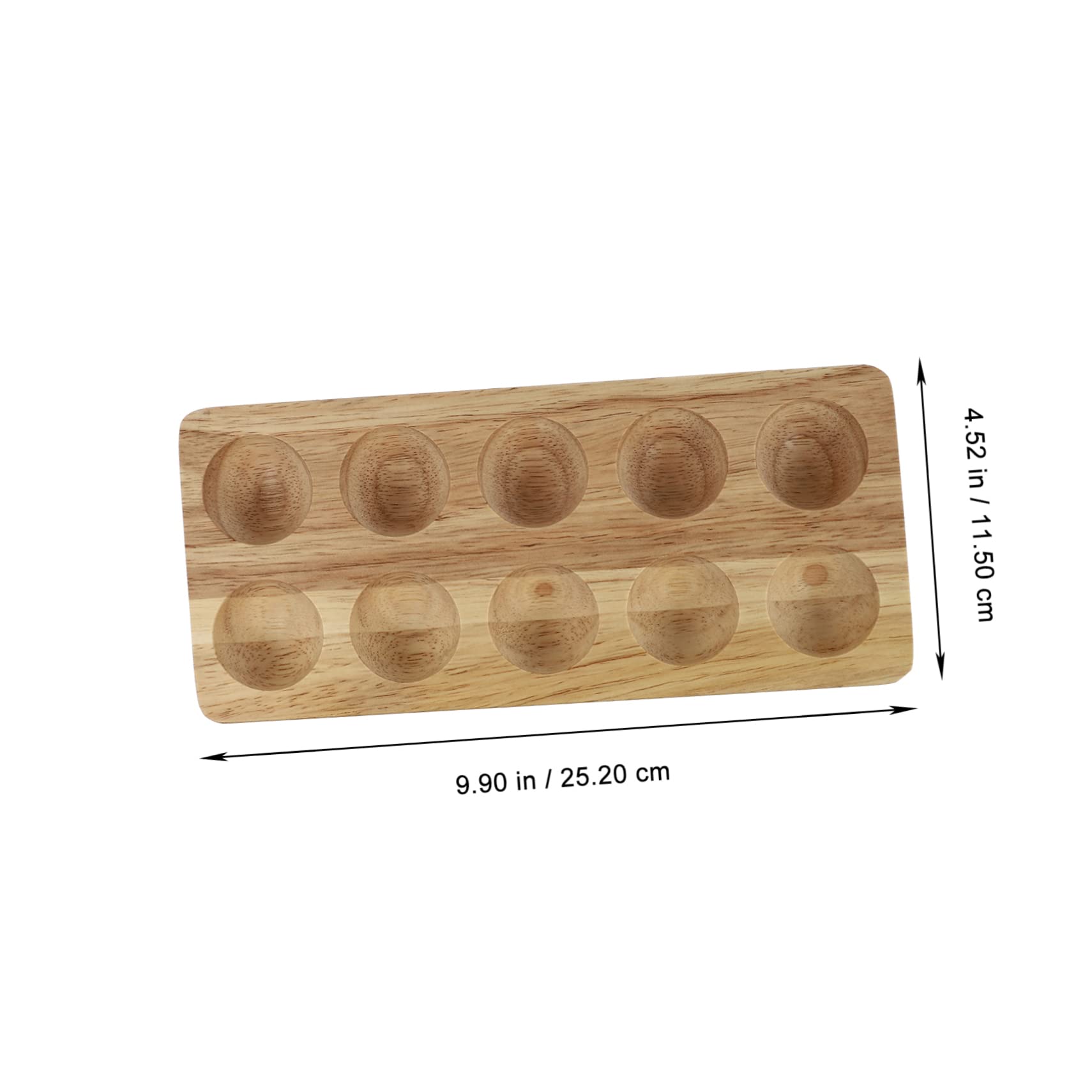 Gatuida Bandeja De Madera Para Huevos Cocinas Soporte De Cocina Para Guardar Huevos Recipiente De Madera