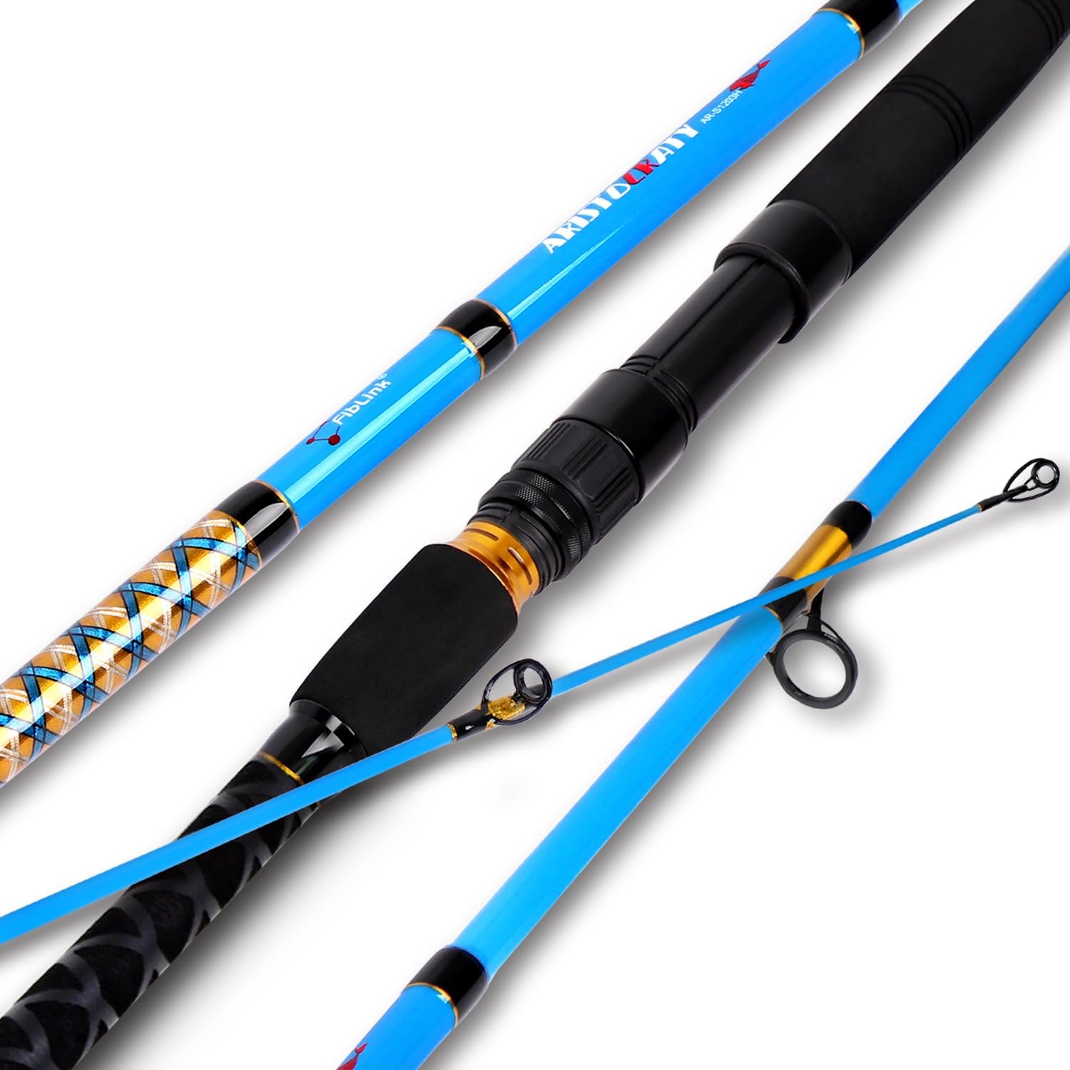 Fiblink Surf 2-Piece/3-Piece/4-Piece Fishing Rod Spinning/Casting Carbon Fiber Travel Fishing Rod (9ft/10ft/12ft)