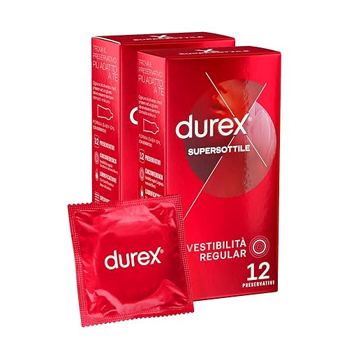 Immagine del prodotto Durex SuperSottile Vestibilità Regolare Preservativi Sottili, 24 Profilattici